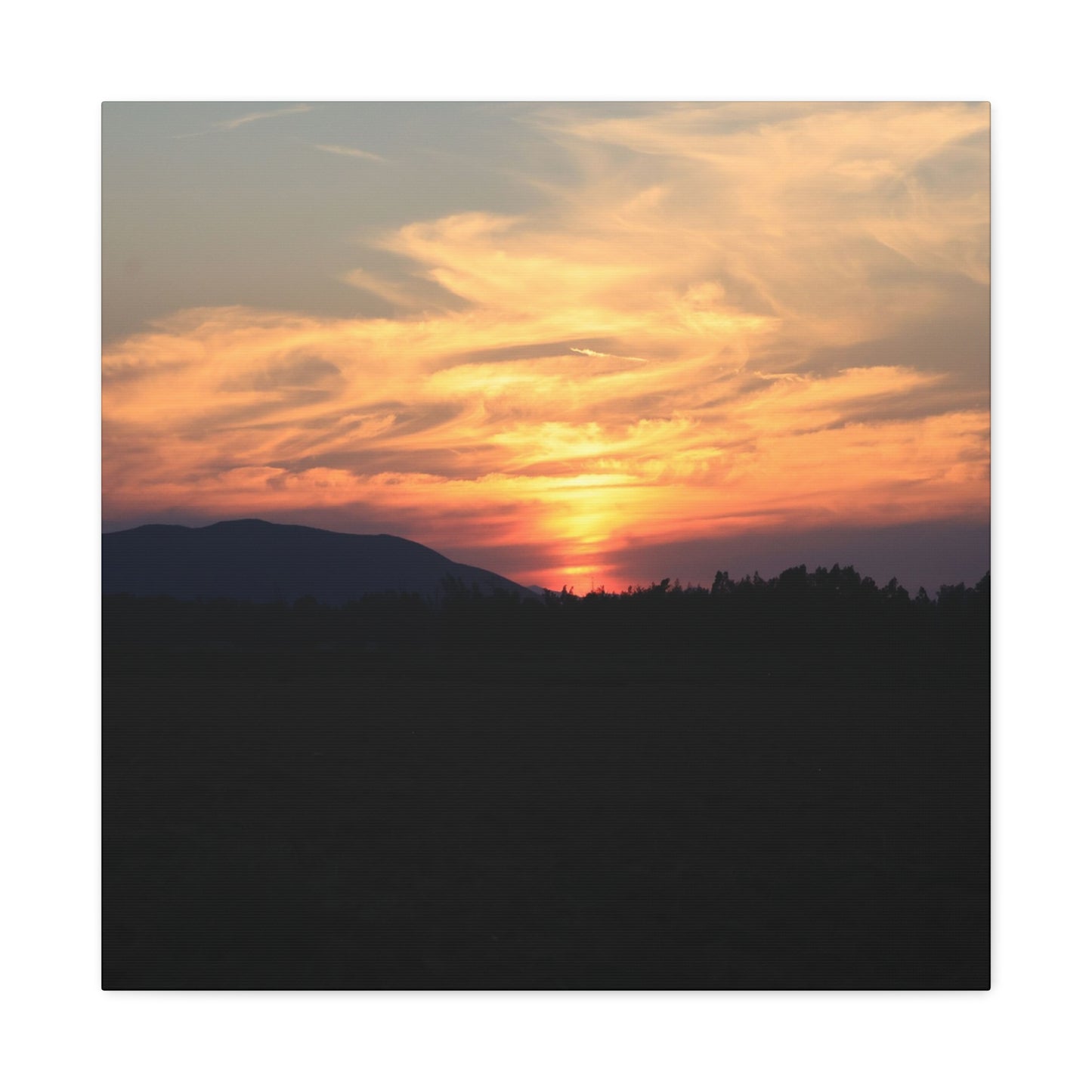 Mountain Twilight - Unique Frameless Canvas Wall Art