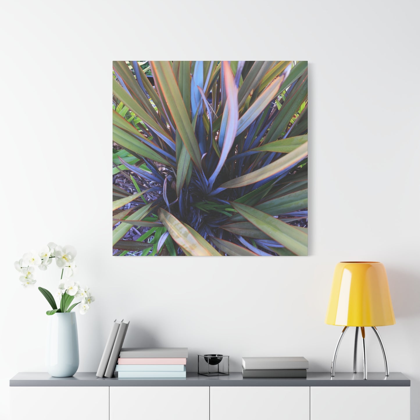 Twisted Blades of Verdant Symphony - Unique Frameless Canvas Wall Art
