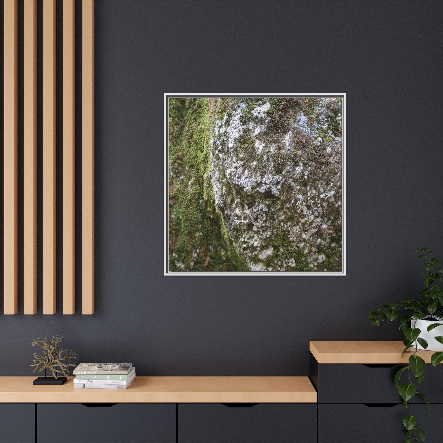 Lichen Landscape - Unique Stretched Canvas Wall Art