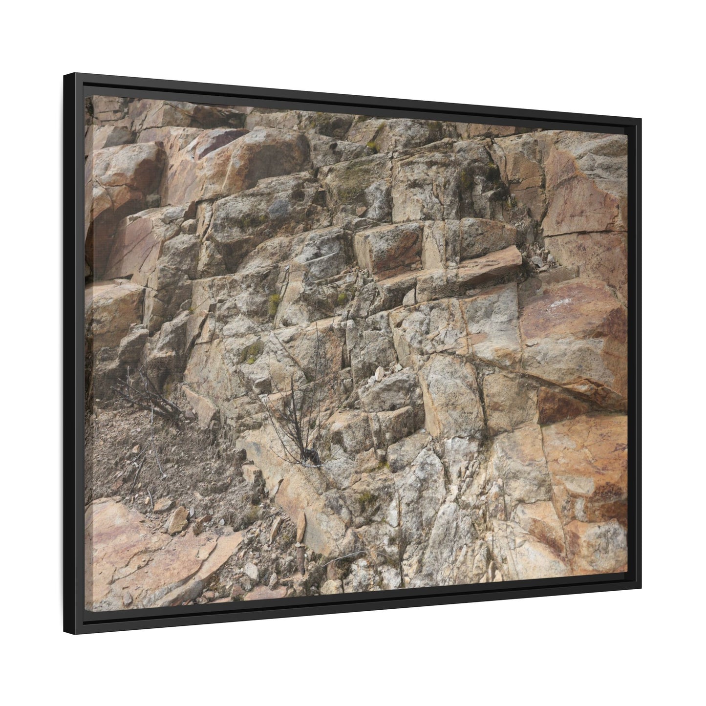 Stone's Silent Story - Unique Stretched Canvas Wall Art
