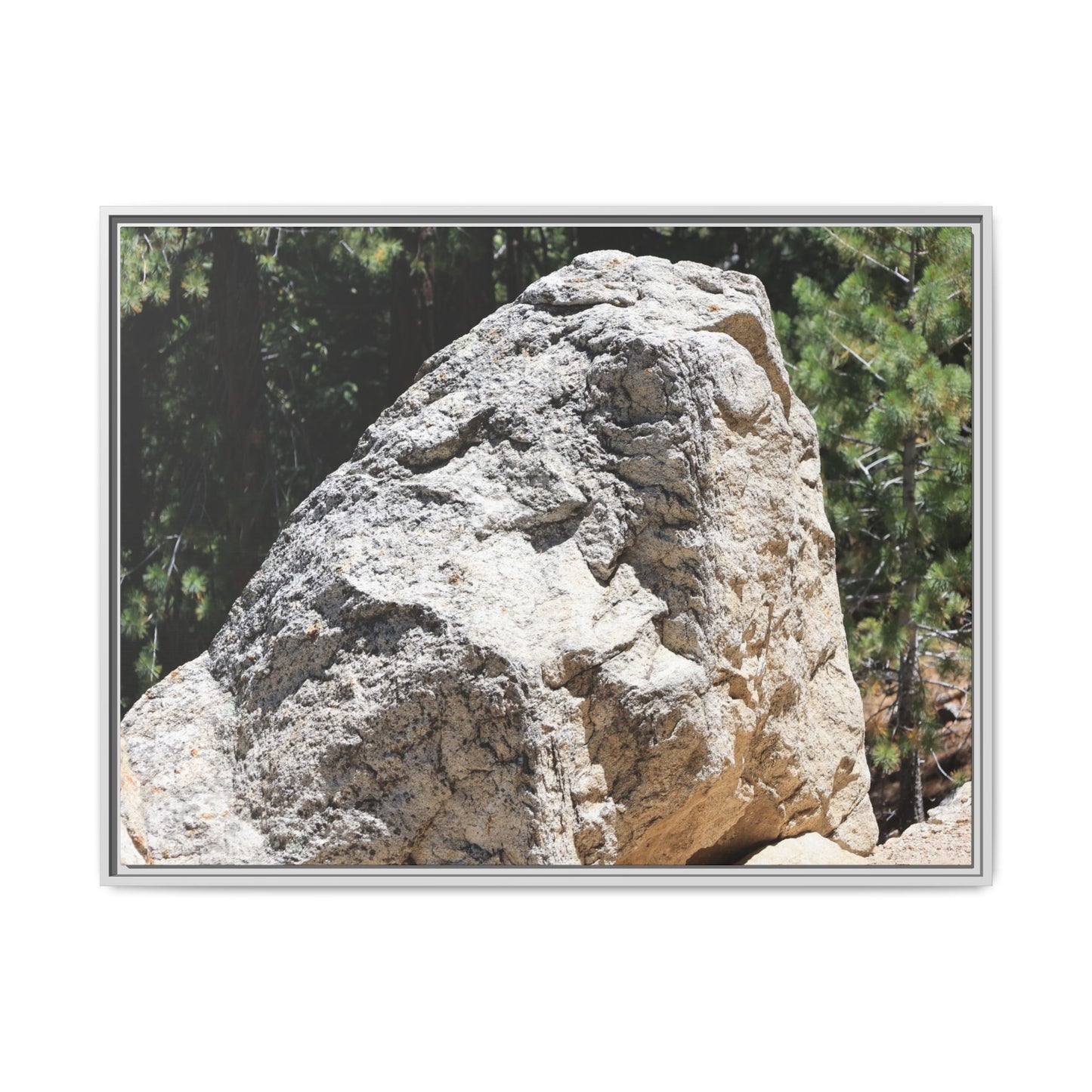 Stone's Silent Whisper - Unique Stretched Canvas Wall Art