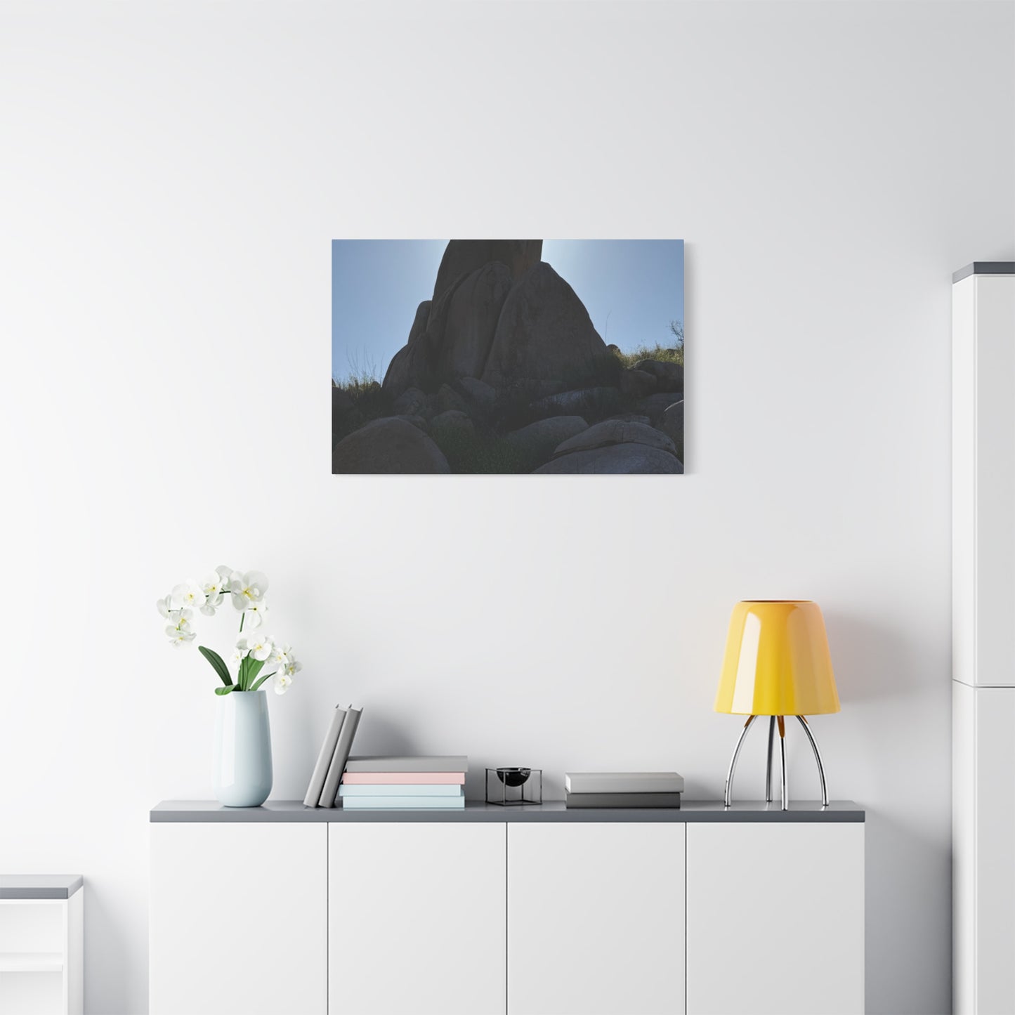 Rocks of Solitude - Unique Frameless Canvas Wall Art