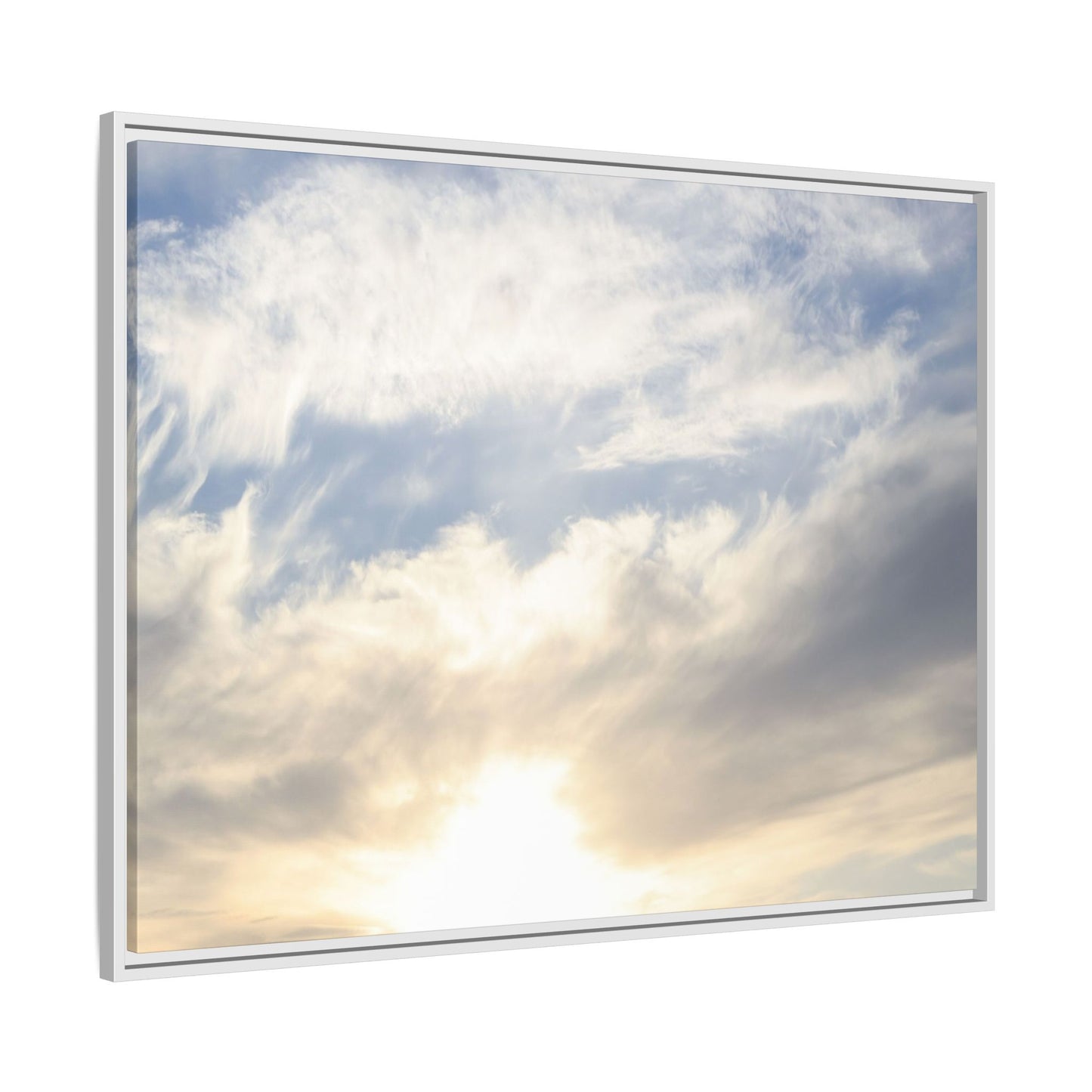 Sky's Ethereal Whisper - Unique Stretched Canvas Wall Art