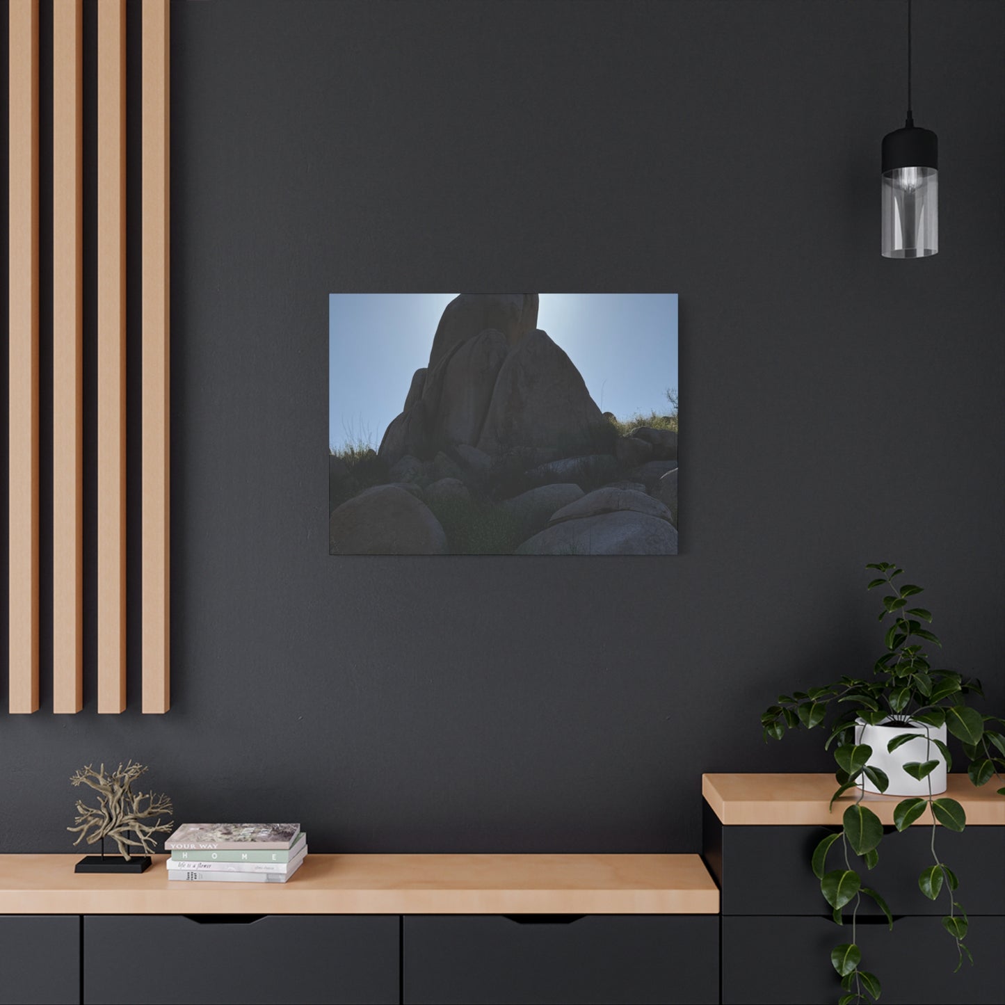 Rocks of Solitude - Unique Frameless Canvas Wall Art