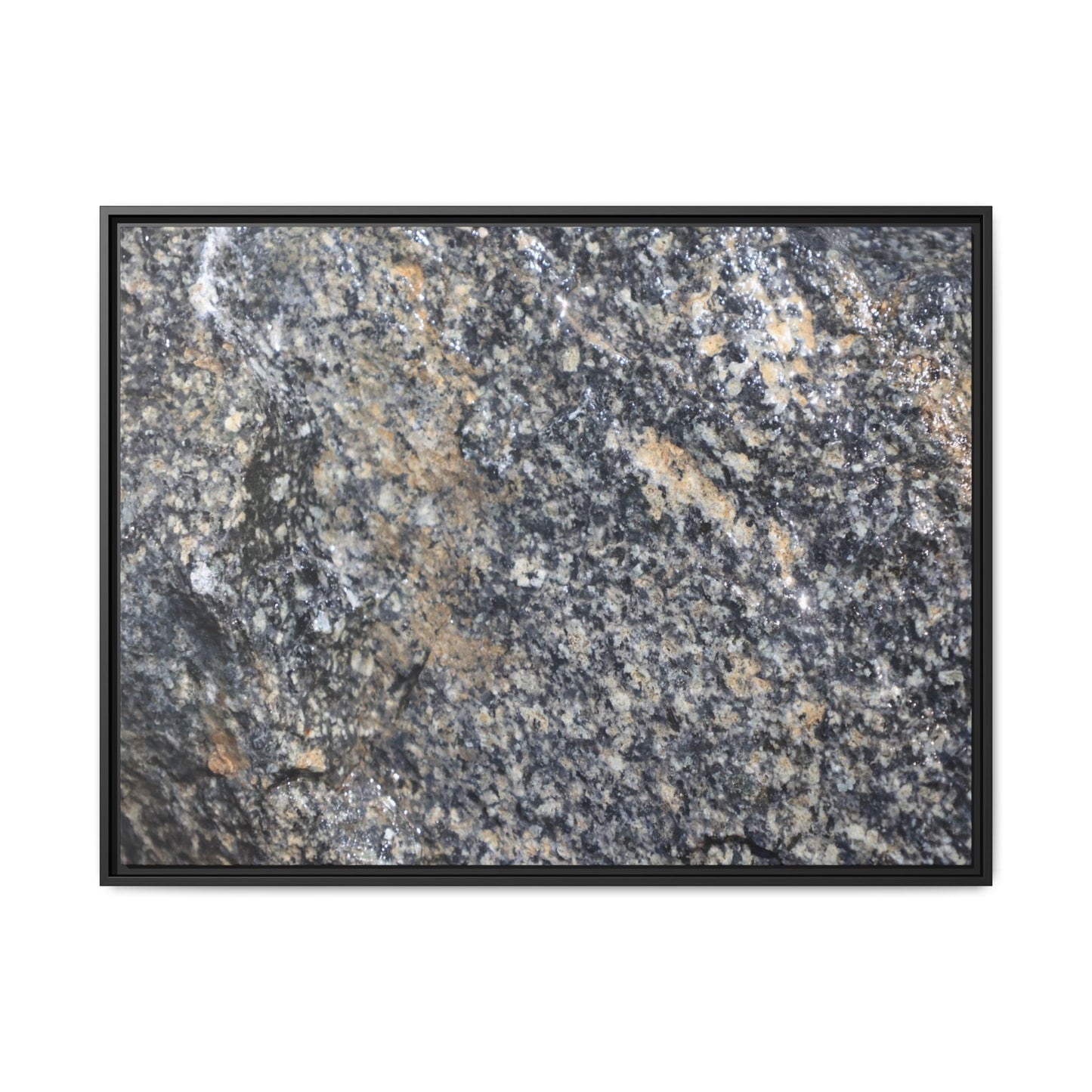 Crystalline Echoes - Unique Stretched Canvas Wall Art