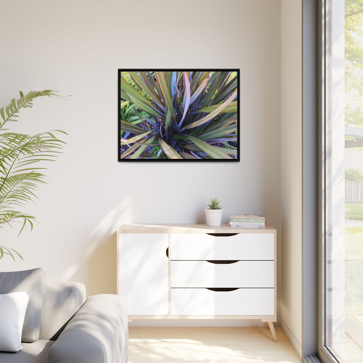 Radiant Leaves - Unique Stretched Canvas Wall Art