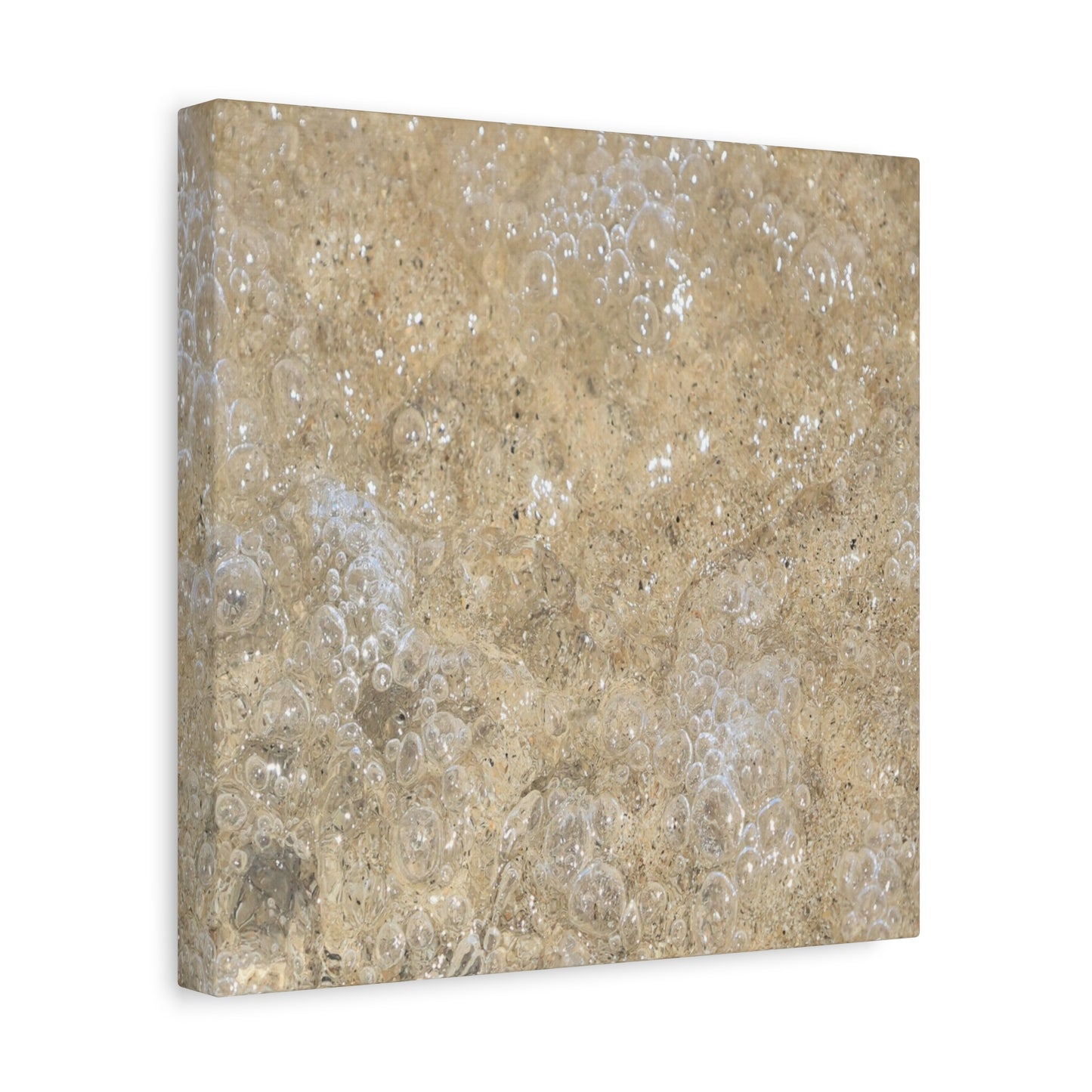 Bubbles in Sand - Unique Frameless Canvas Wall Art
