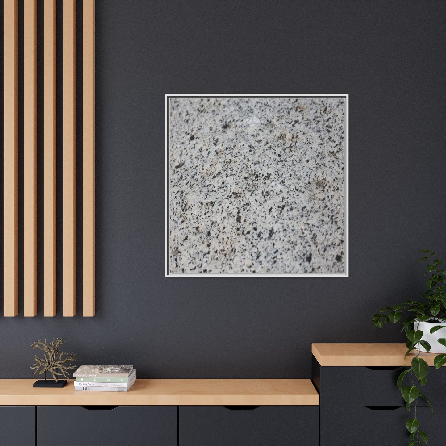 Monochrome Mosaic - Unique Stretched Canvas Wall Art