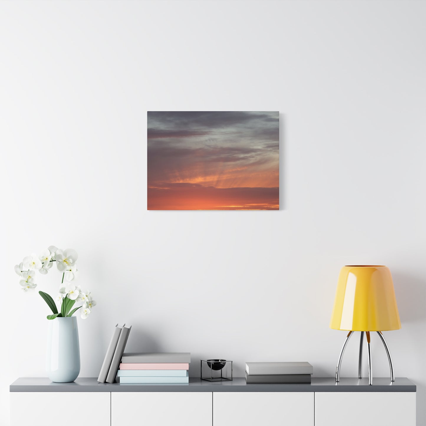 Horizon's Ember - Unique Frameless Canvas Wall Art