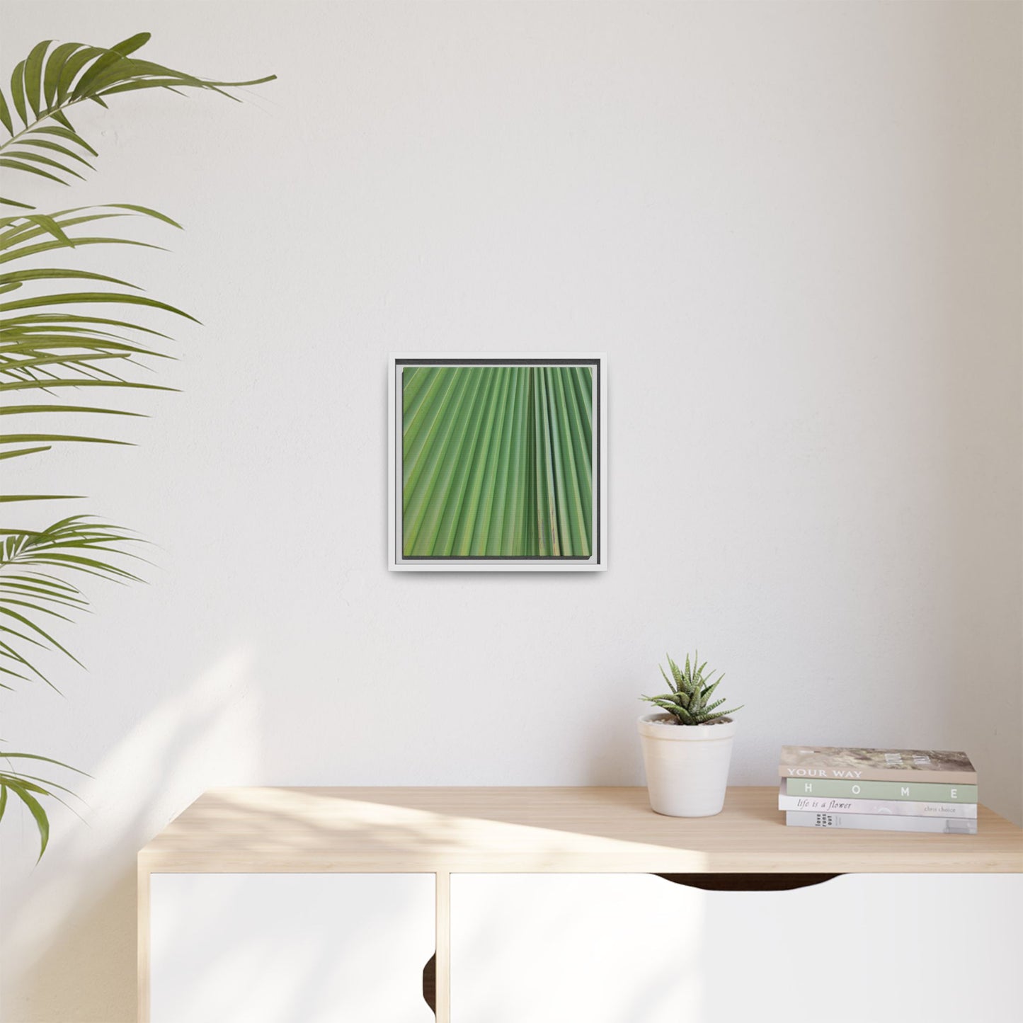 Emerald Rays - Unique Stretched Canvas Wall Art