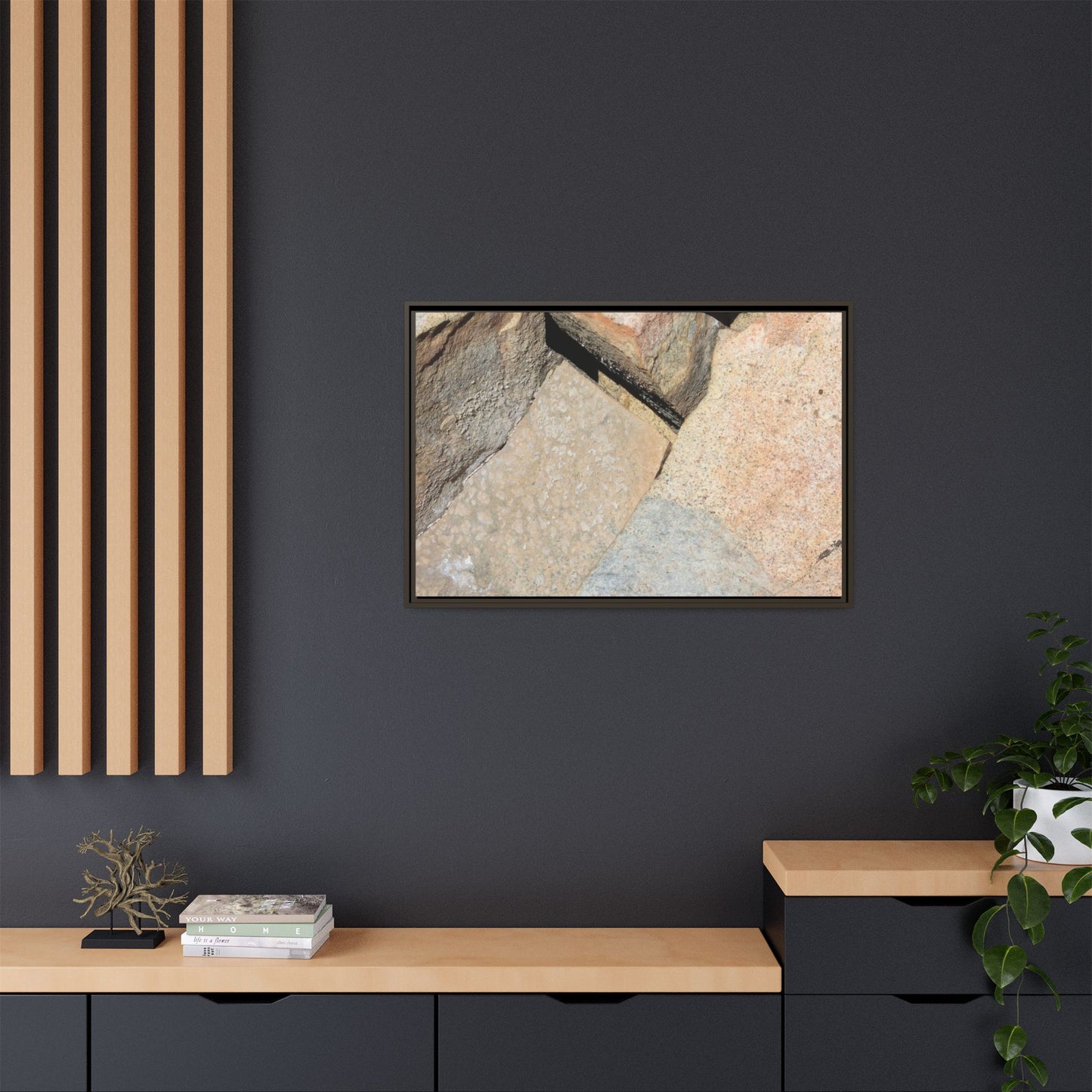 Rock Fragment - Unique Stretched Canvas Wall Art