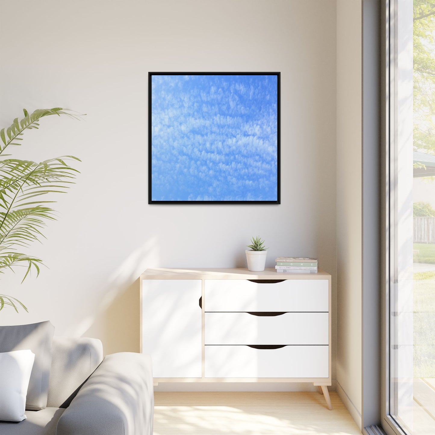 Wispy Blue Dreams - Unique Stretched Canvas Wall Art