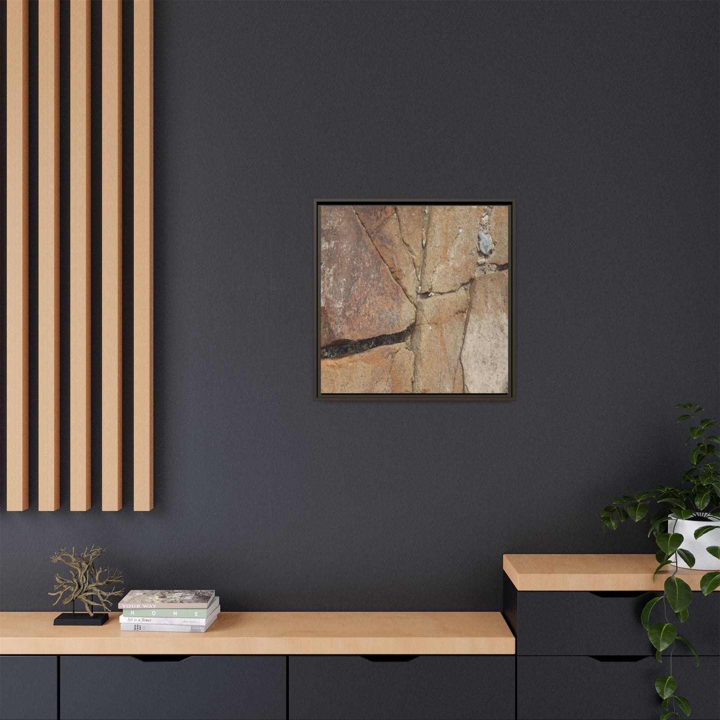 Rusty Crevices - Unique Stretched Canvas Wall Art