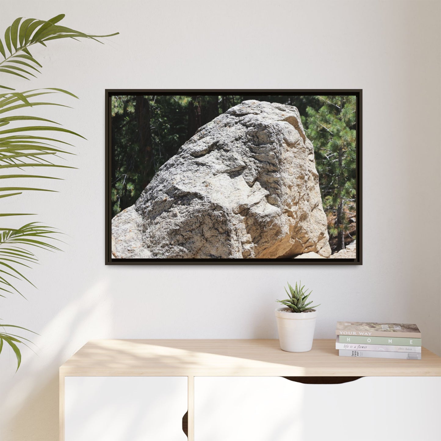 Stone's Silent Whisper - Unique Stretched Canvas Wall Art