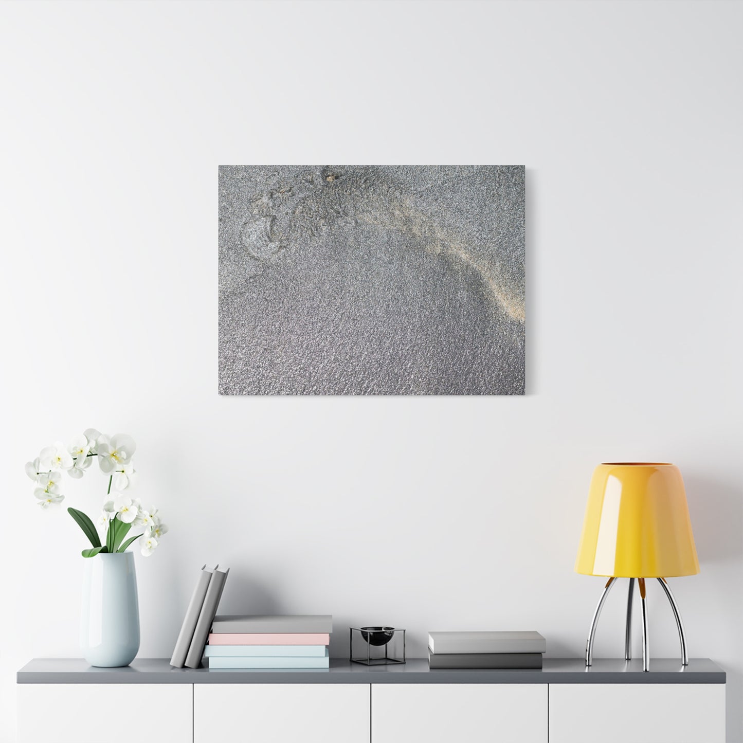 Ephemeral Whispers of Granite - Unique Frameless Canvas Wall Art