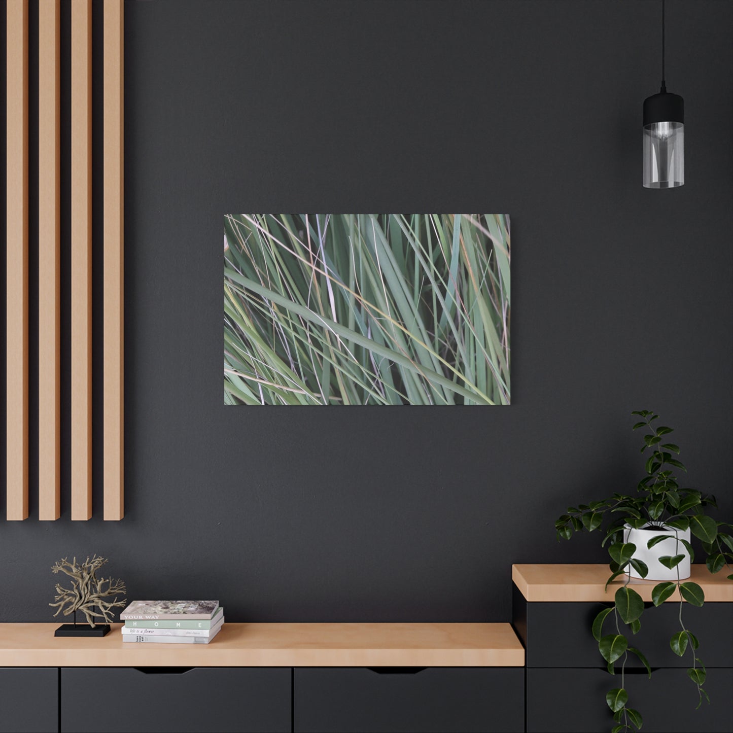 Whispers of Green - Unique Frameless Canvas Wall Art