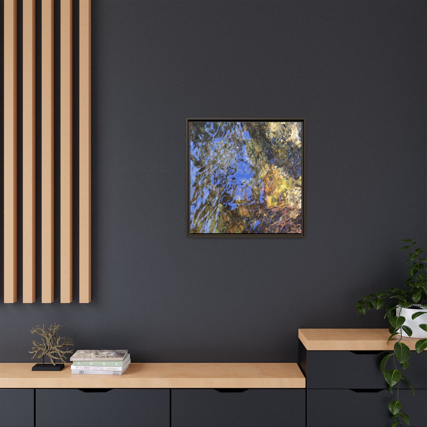 Watery Kaleidoscope - Unique Stretched Canvas Wall Art