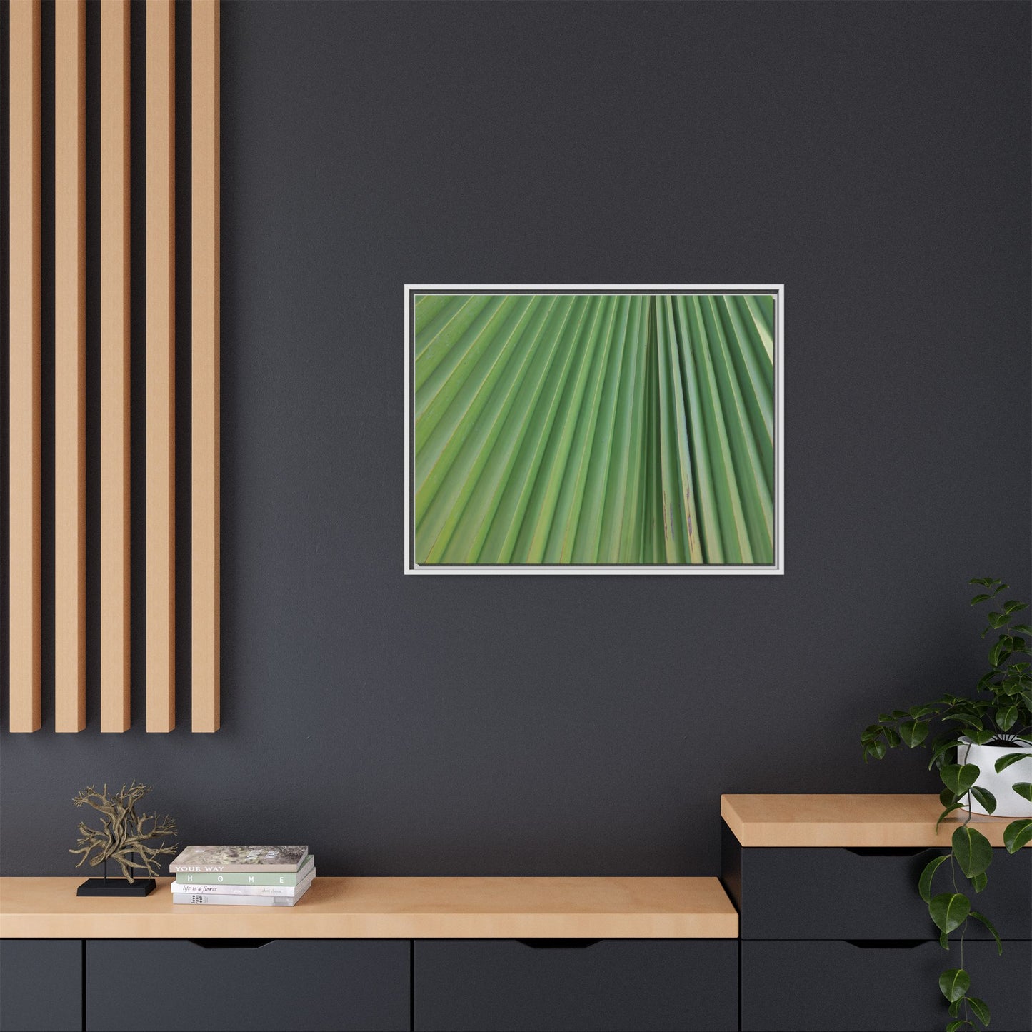 Emerald Rays - Unique Stretched Canvas Wall Art