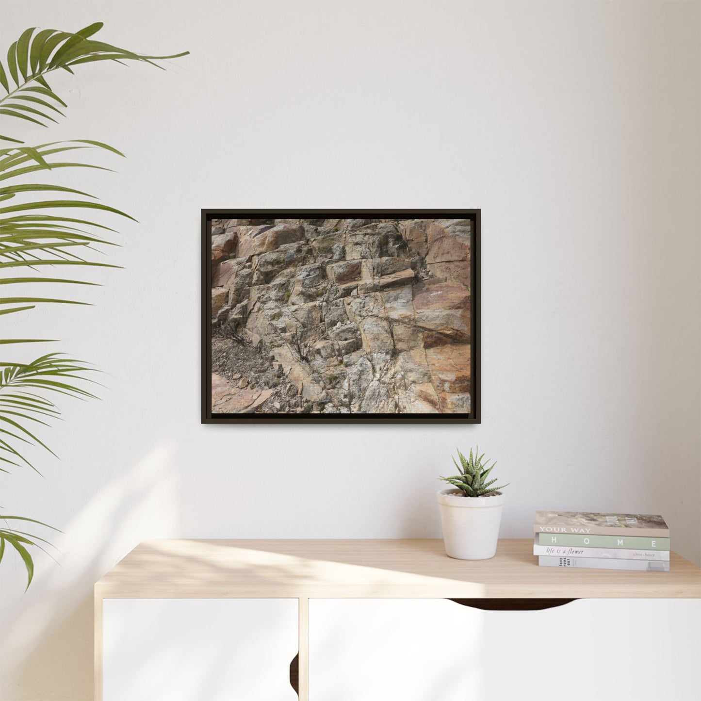 Stone's Silent Story - Unique Stretched Canvas Wall Art
