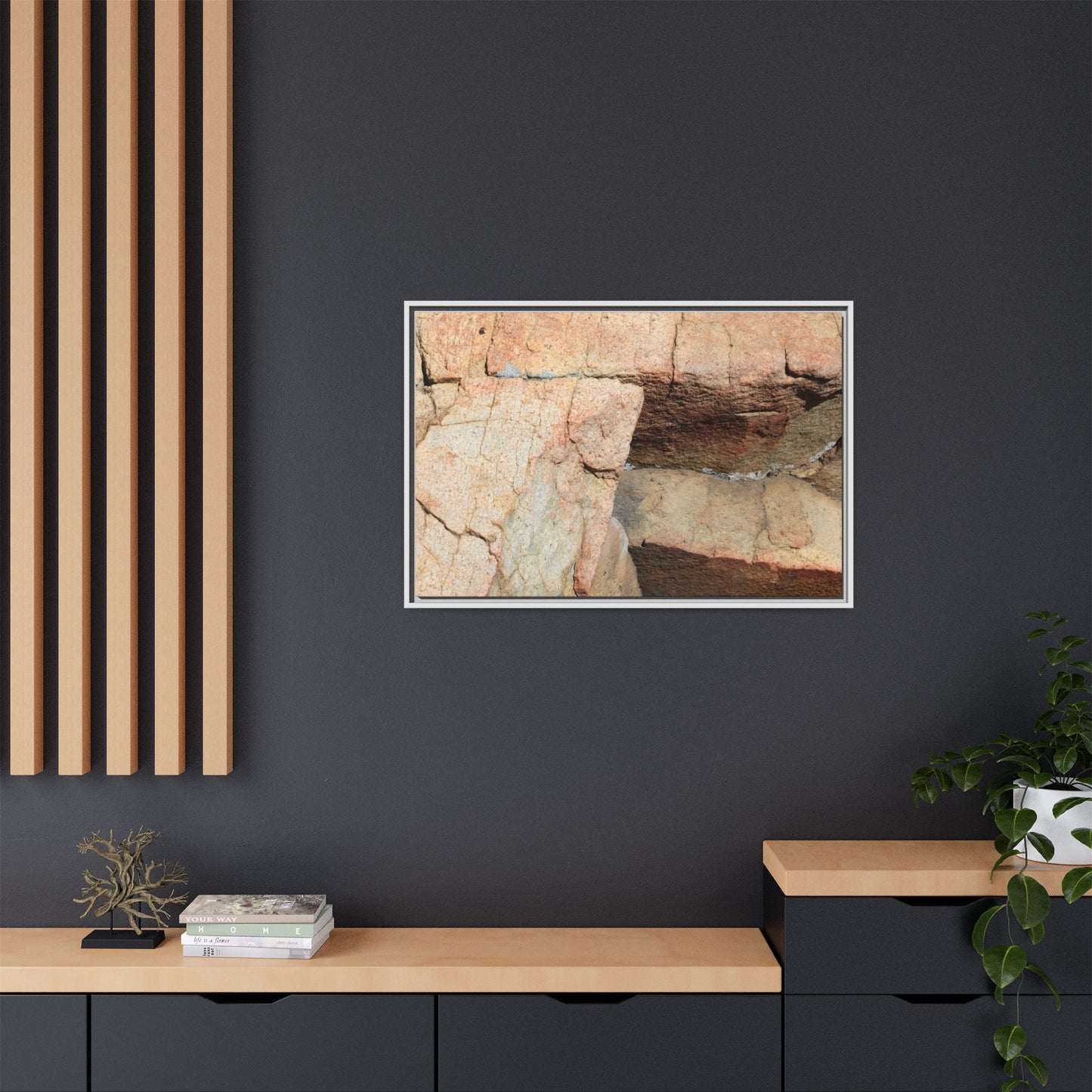 Fractured Stone - Unique Stretched Canvas Wall Art