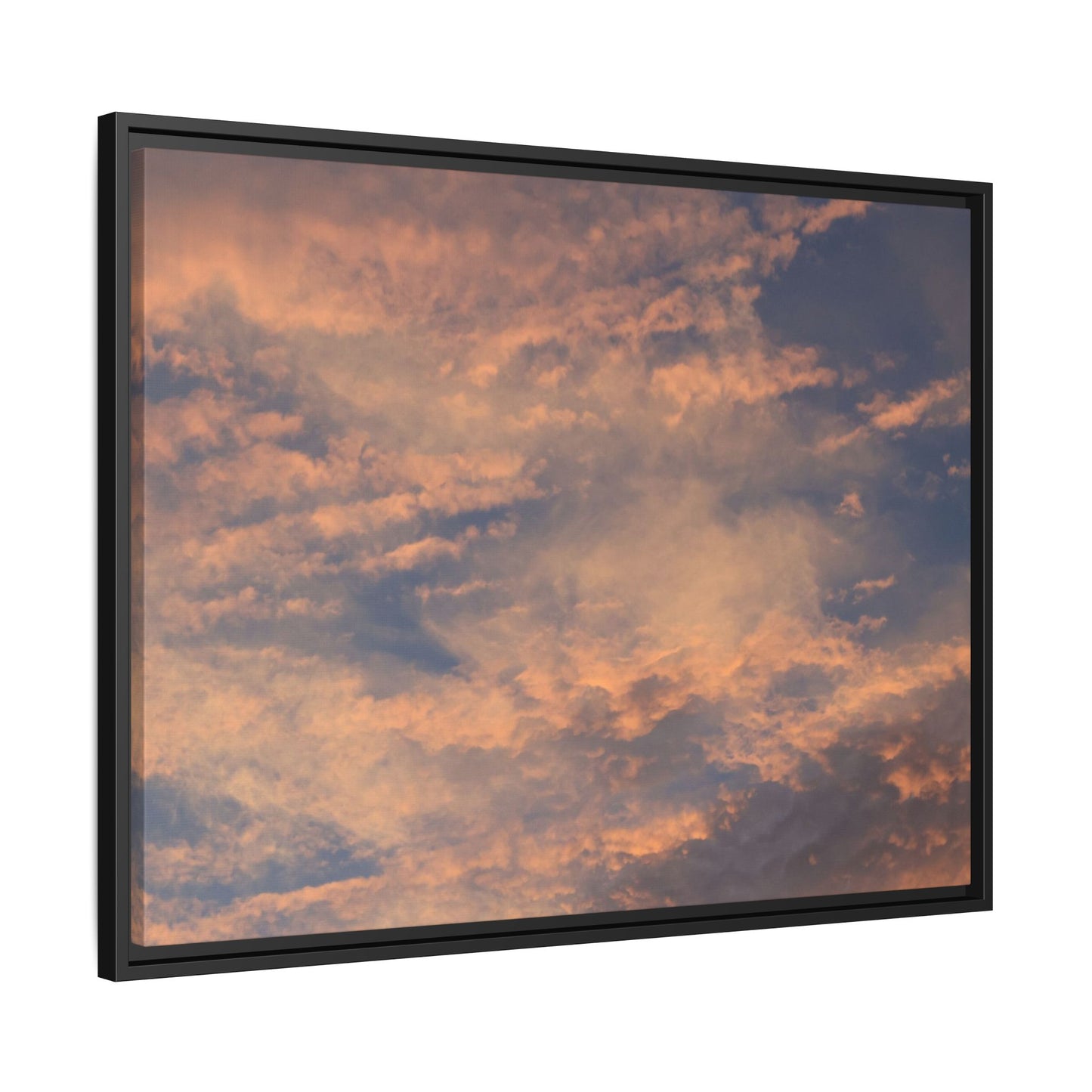 Sunset's Ethereal Canvas - Unique Stretched Canvas Wall Art