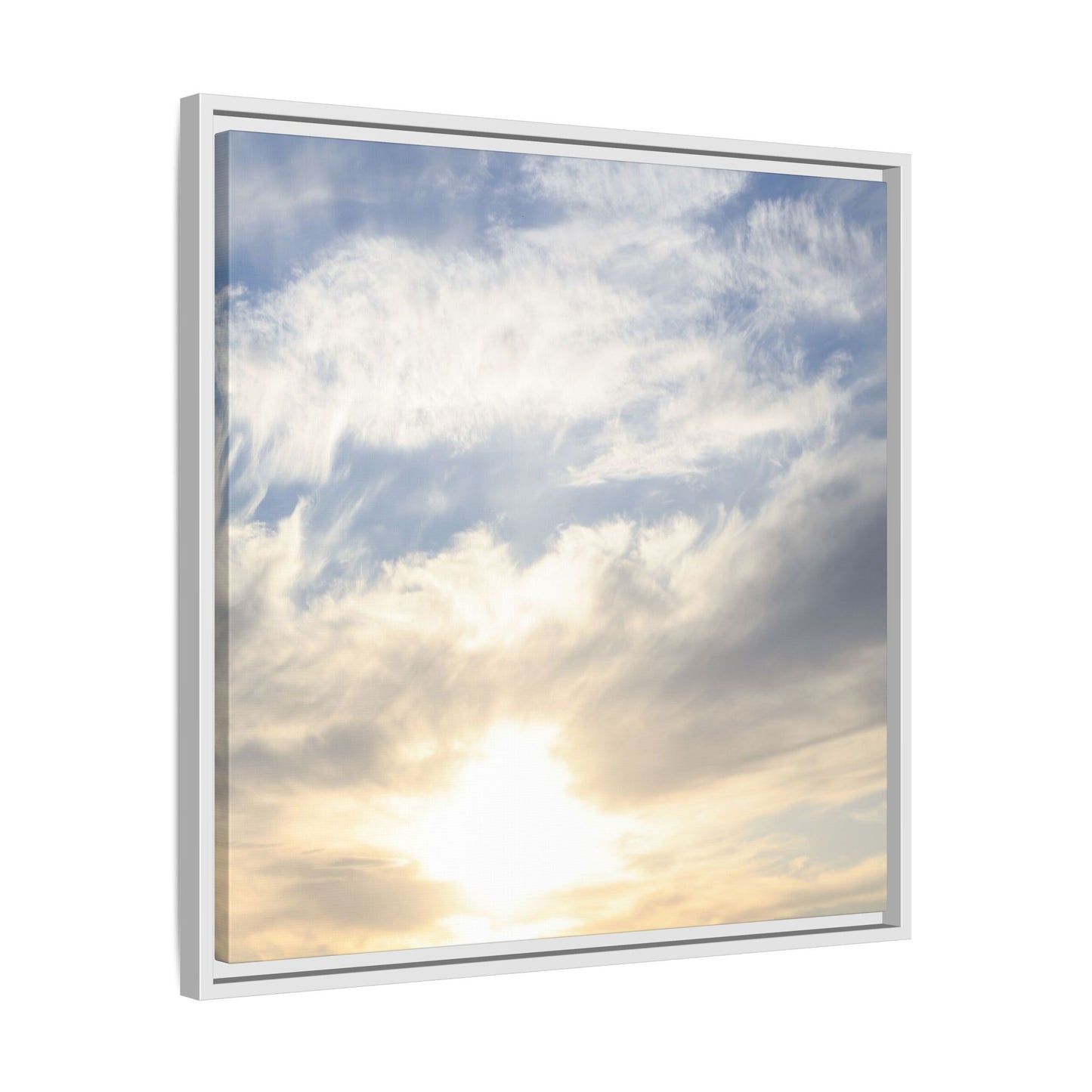 Sky's Ethereal Whisper - Unique Stretched Canvas Wall Art