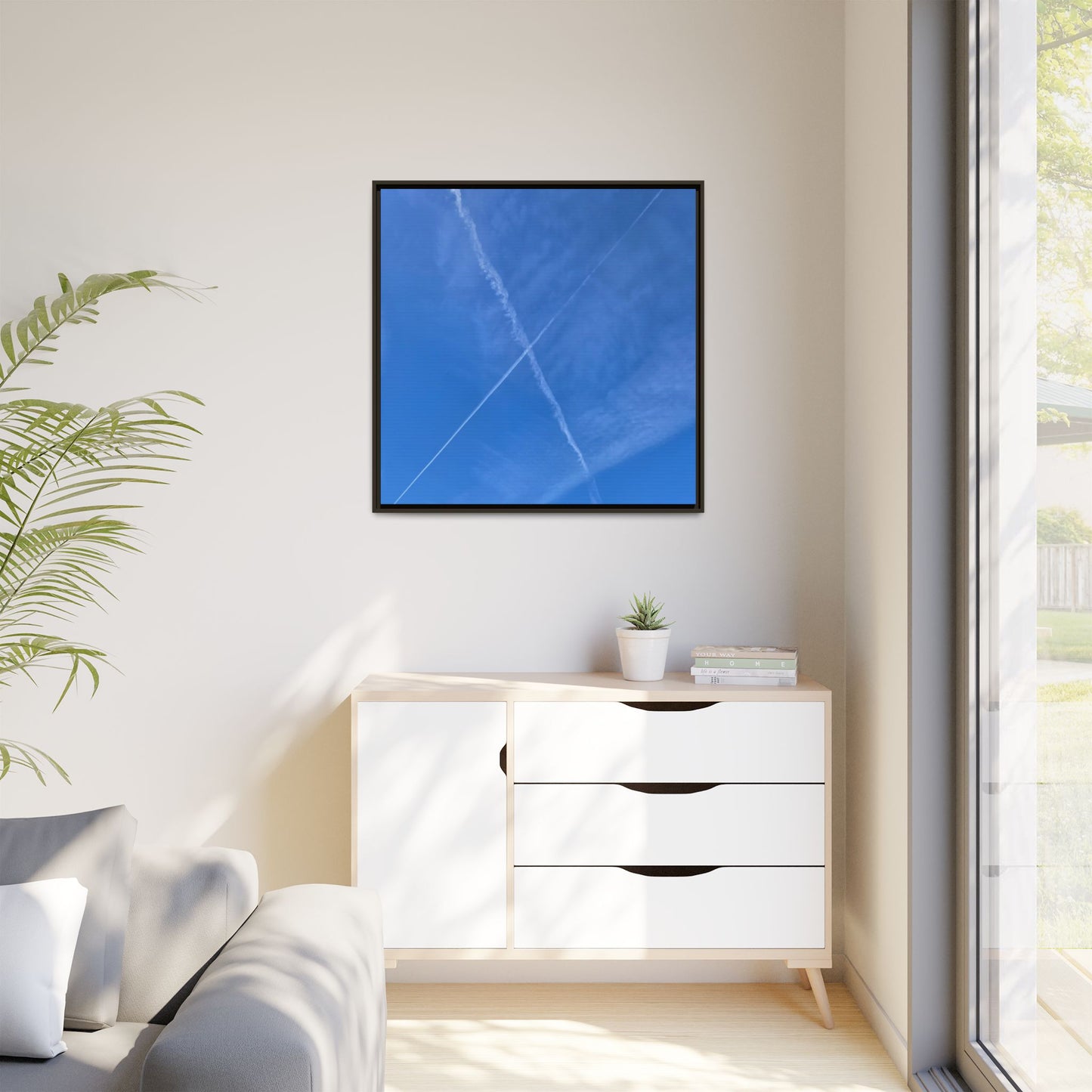 Sky Crossroads - Unique Stretched Canvas Wall Art