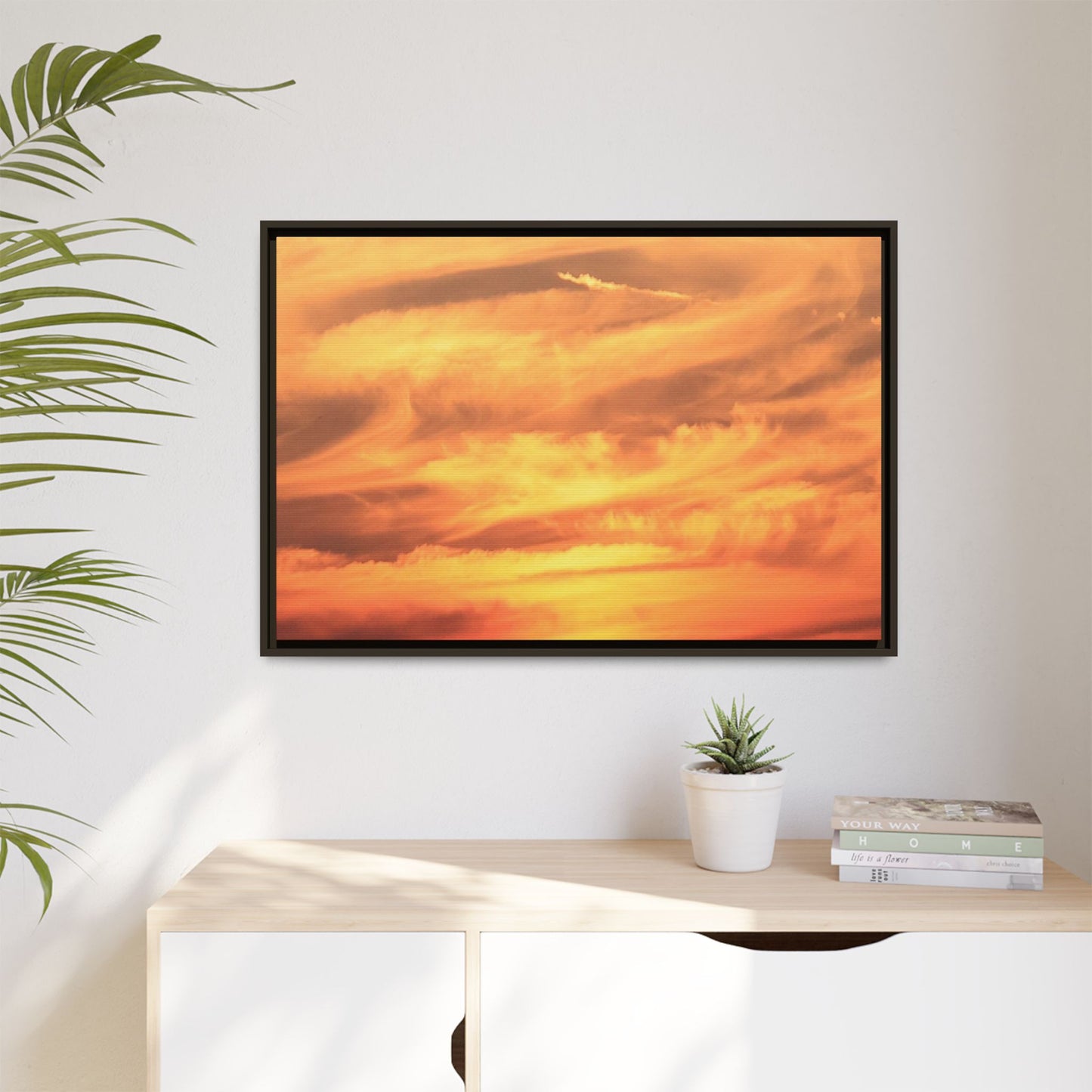 Burning Skies - Unique Stretched Canvas Wall Art