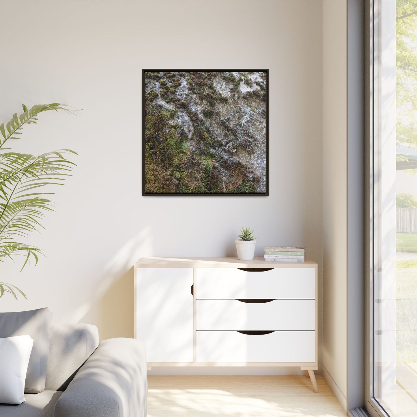 Mossy Whispers - Unique Stretched Canvas Wall Art