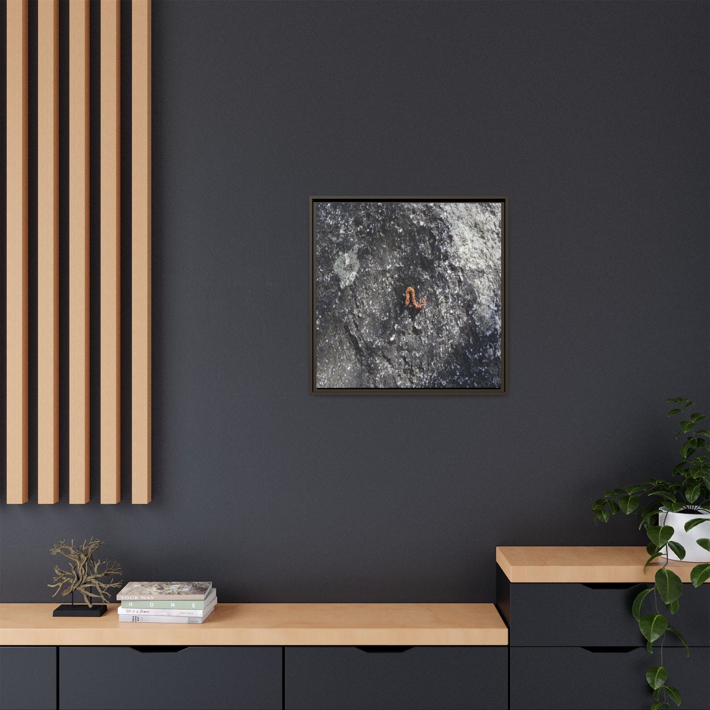 Volcanic Ash and Copper - Unique Stretched Canvas Wall Art
