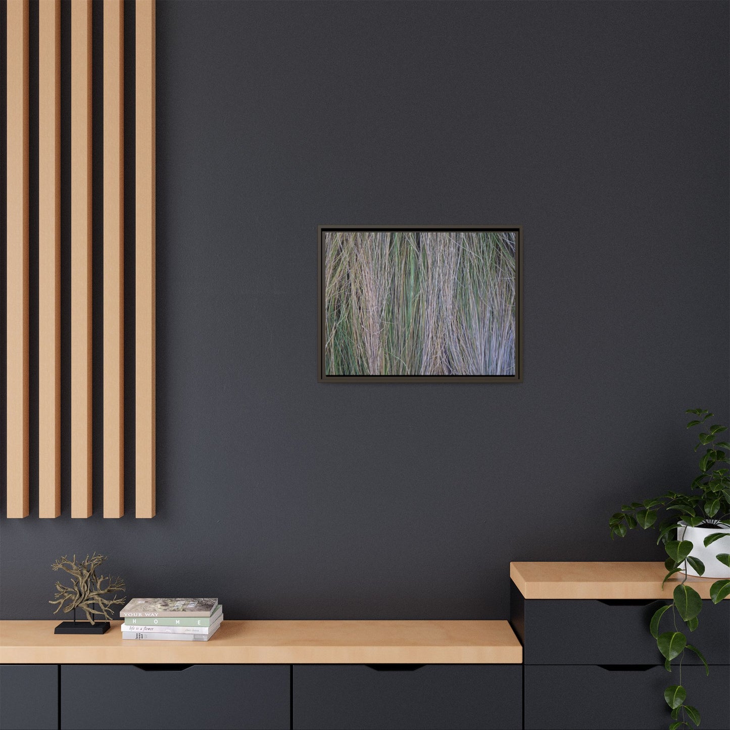 Whispers of Silver Grass - Unique Stretched Canvas Wall Art