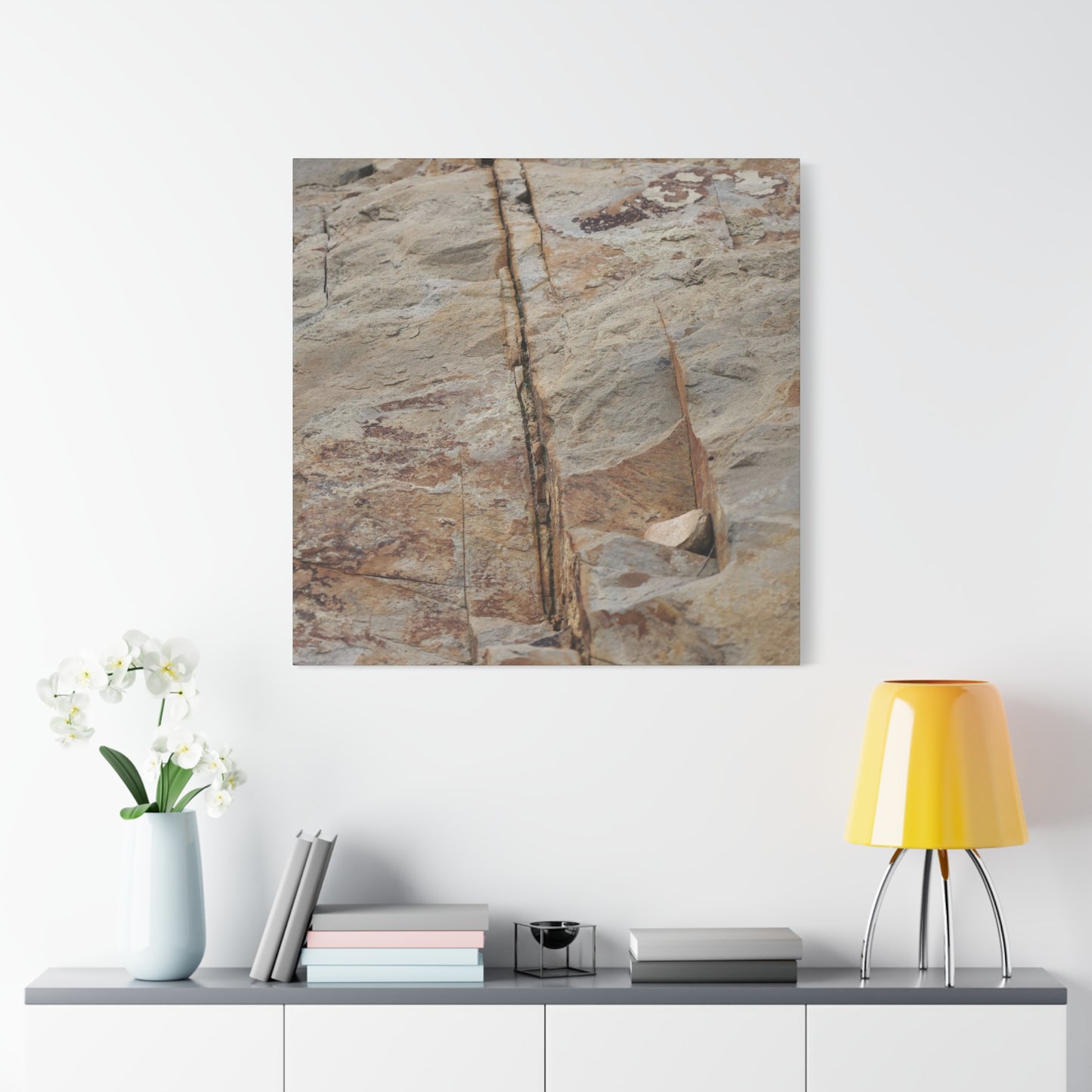 Cracked Canvas of Time - Unique Frameless Canvas Wall Art