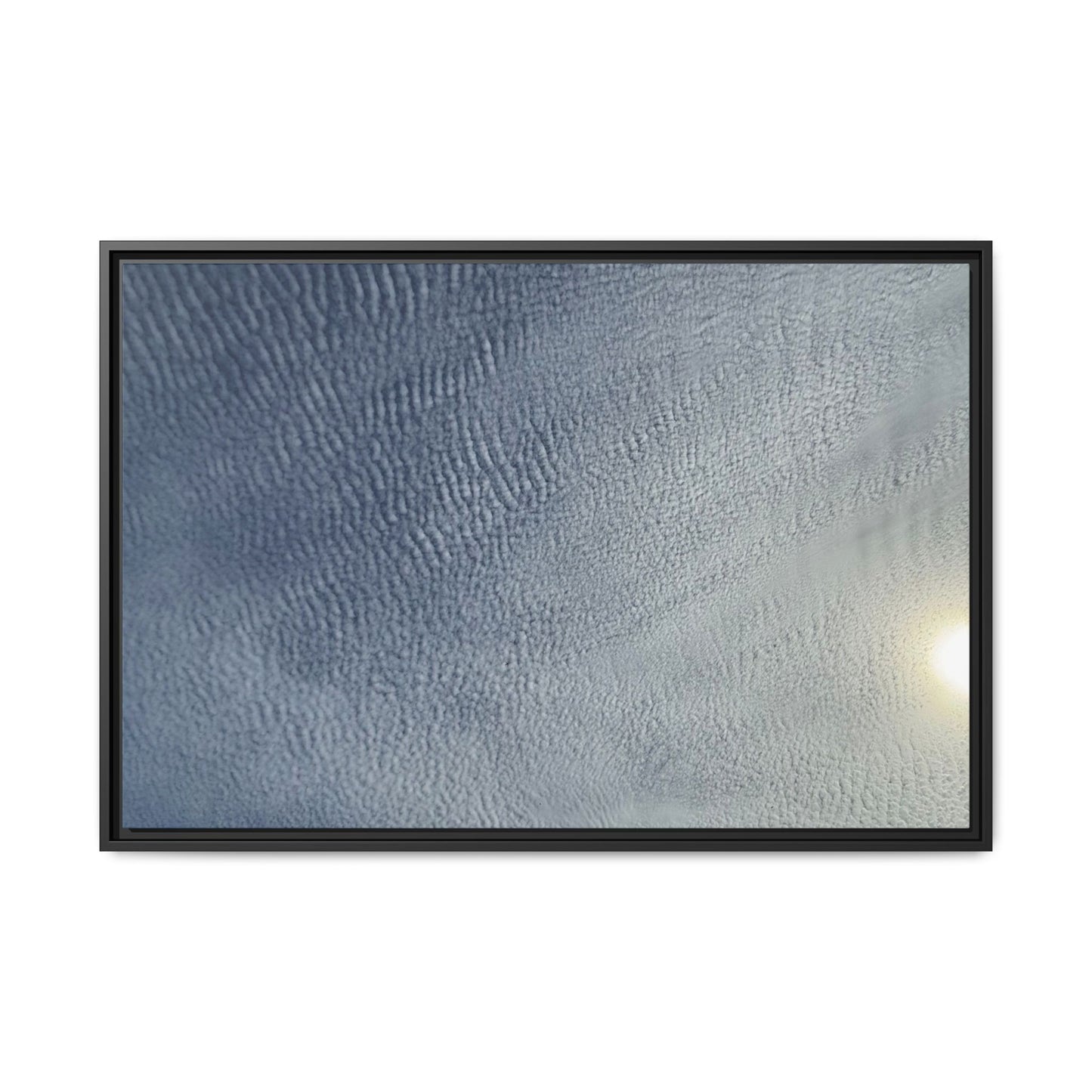 Undulating Whispers of Cerulean Stillness - Unique Stretched Canvas Wall Art