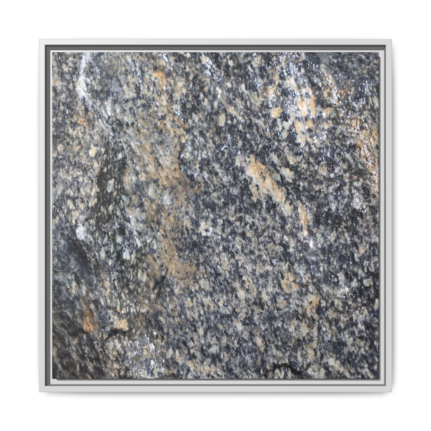 Crystalline Echoes - Unique Stretched Canvas Wall Art
