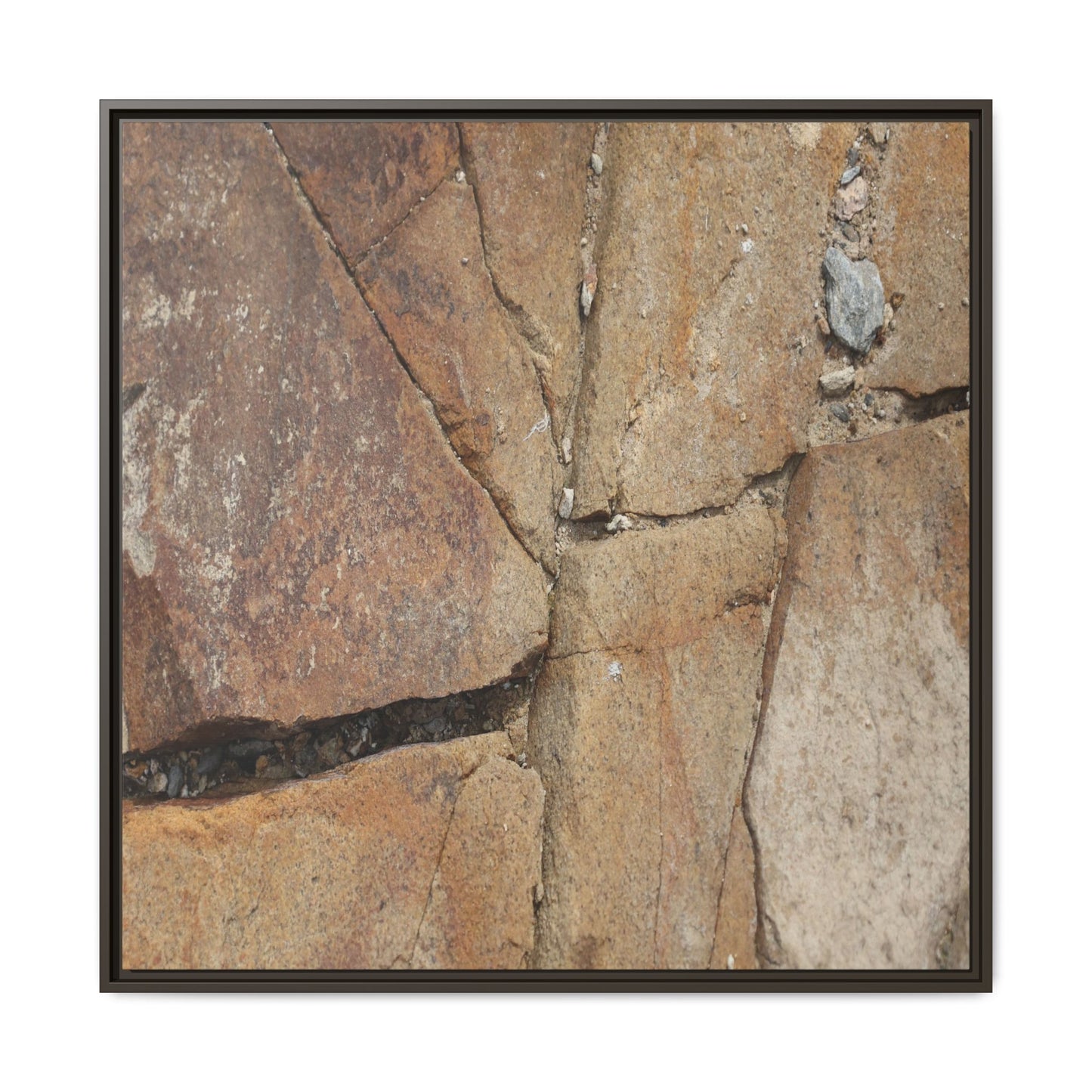 Rusty Crevices - Unique Stretched Canvas Wall Art