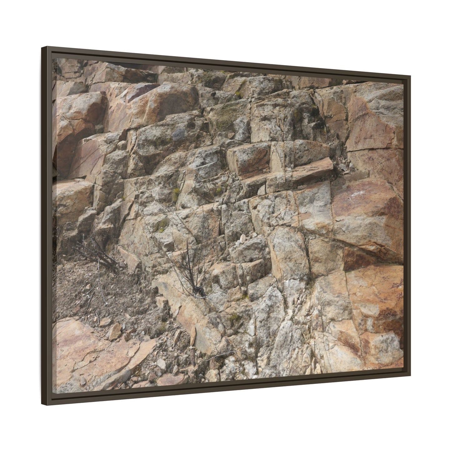 Stone's Silent Story - Unique Stretched Canvas Wall Art