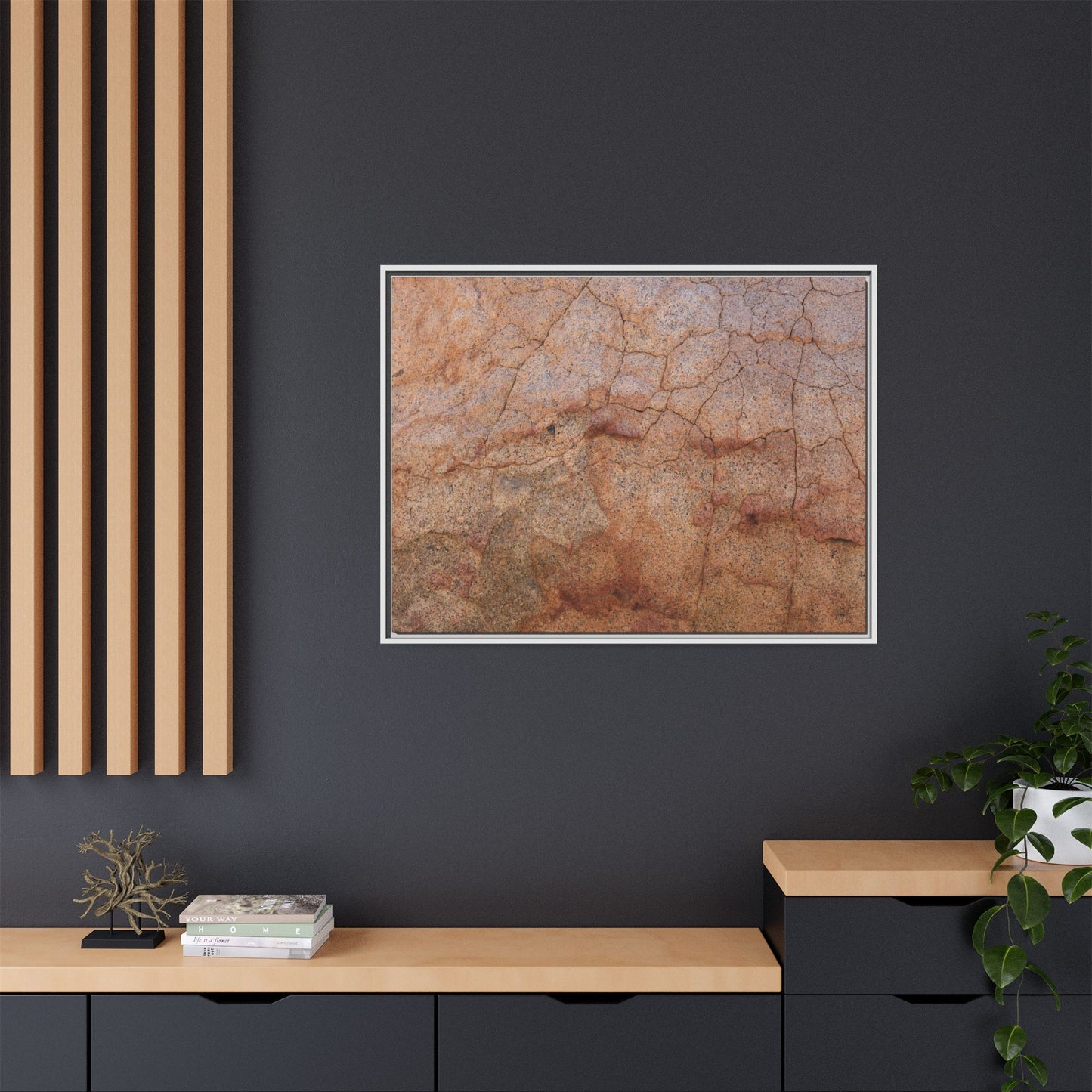 Russet Fissures - Unique Stretched Canvas Wall Art
