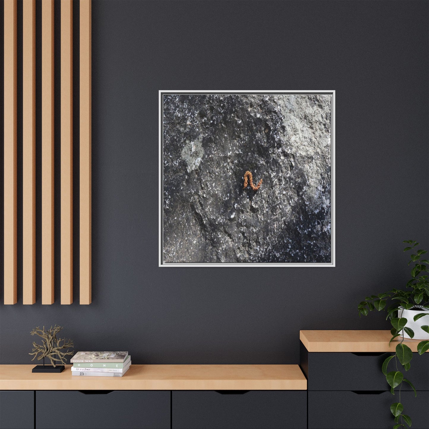 Volcanic Ash and Copper - Unique Stretched Canvas Wall Art
