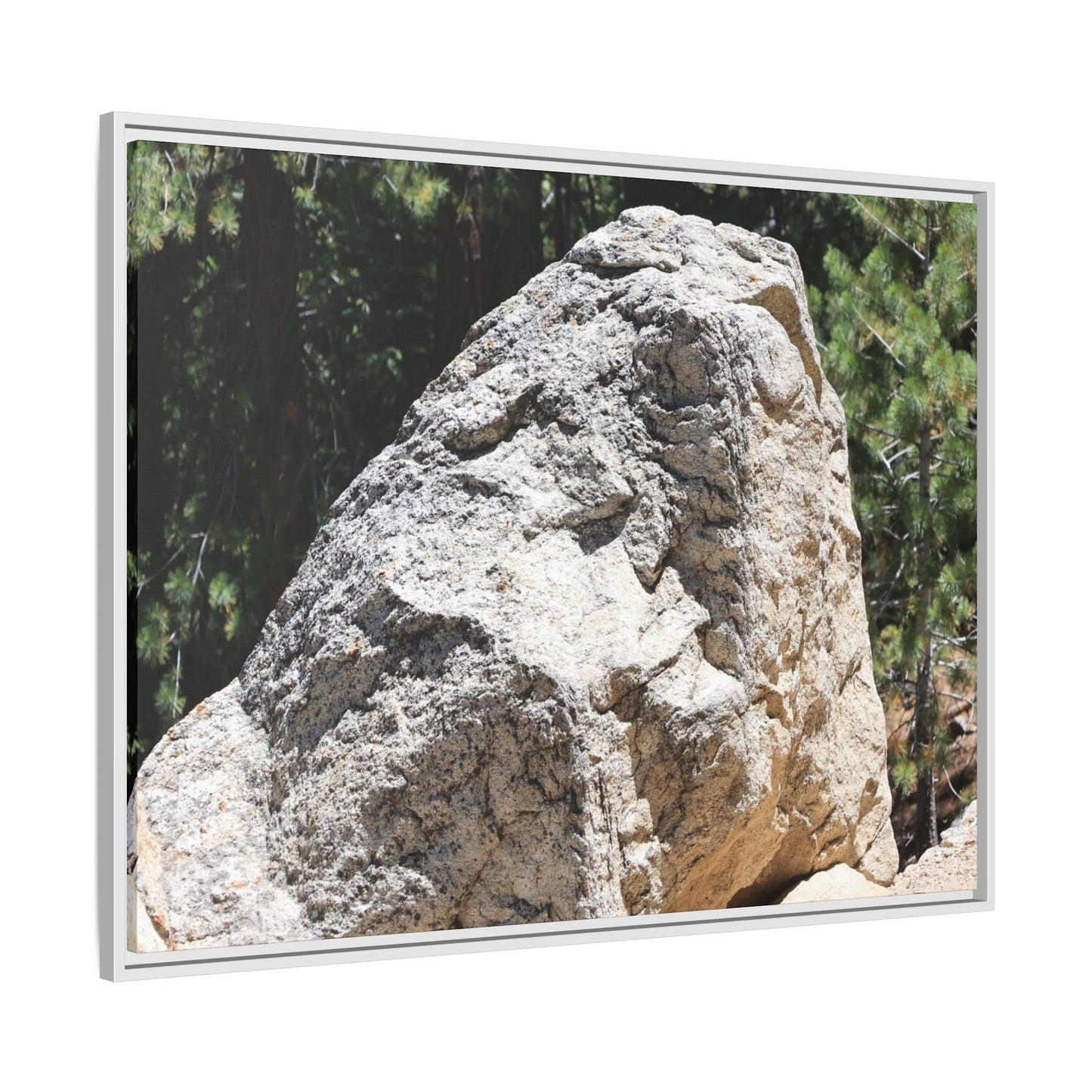 Stone's Silent Whisper - Unique Stretched Canvas Wall Art