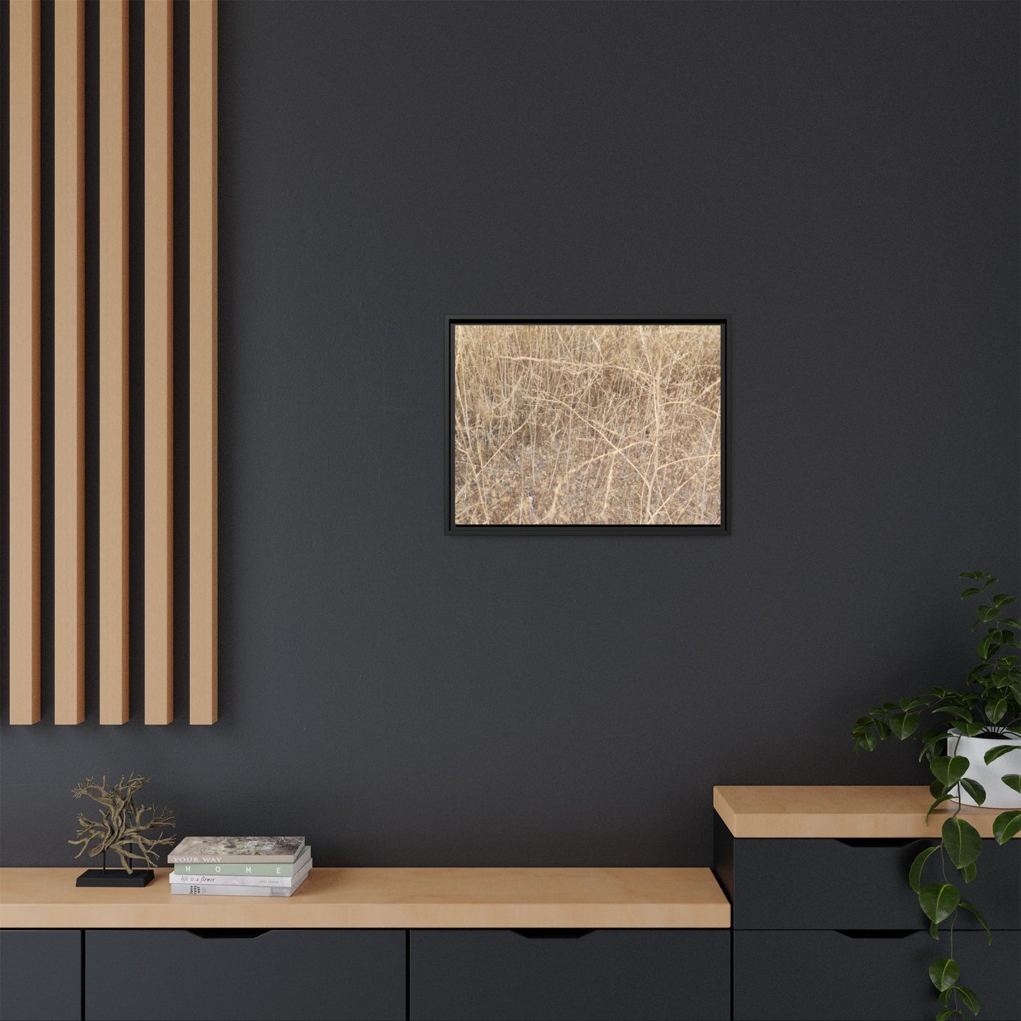 Golden Stalks - Unique Stretched Canvas Wall Art