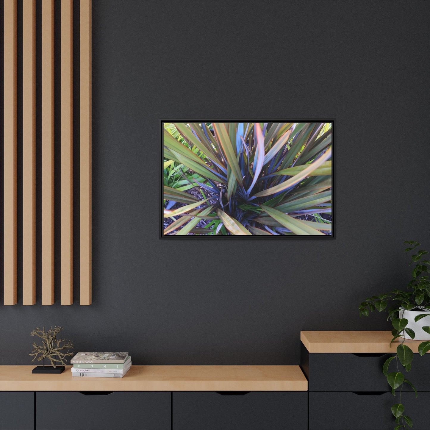 Radiant Leaves - Unique Stretched Canvas Wall Art