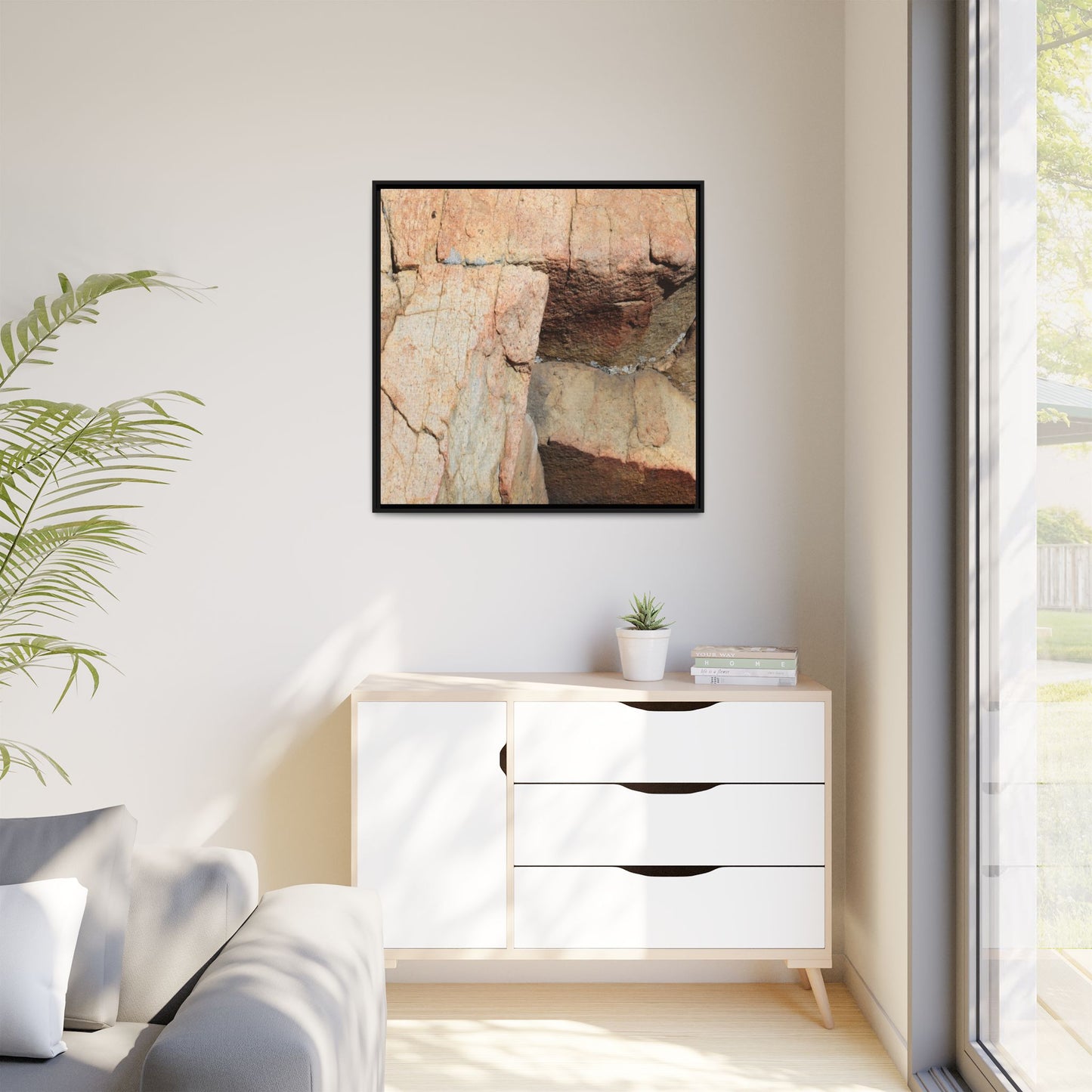 Fractured Stone - Unique Stretched Canvas Wall Art