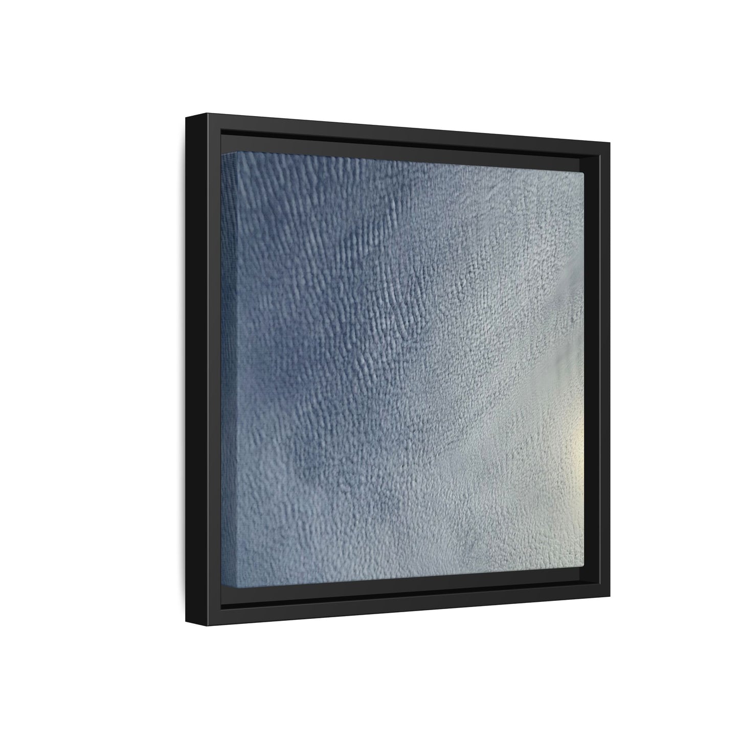 Undulating Whispers of Cerulean Stillness - Unique Stretched Canvas Wall Art