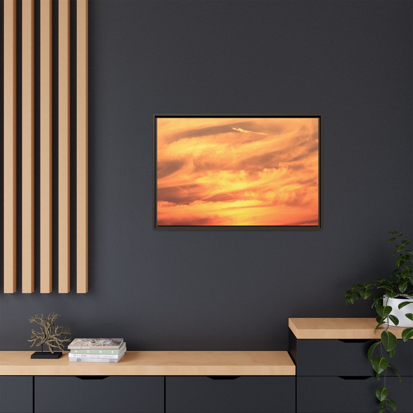 Burning Skies - Unique Stretched Canvas Wall Art