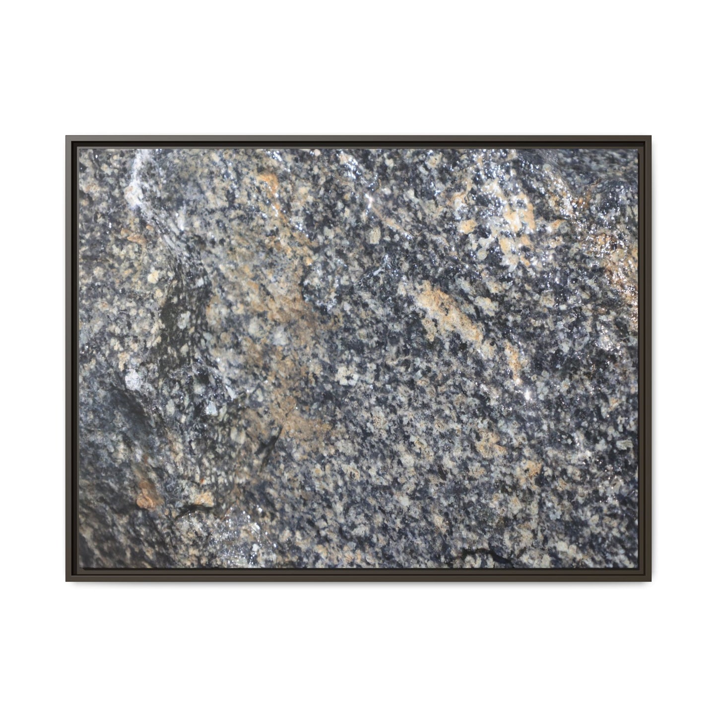 Crystalline Echoes - Unique Stretched Canvas Wall Art