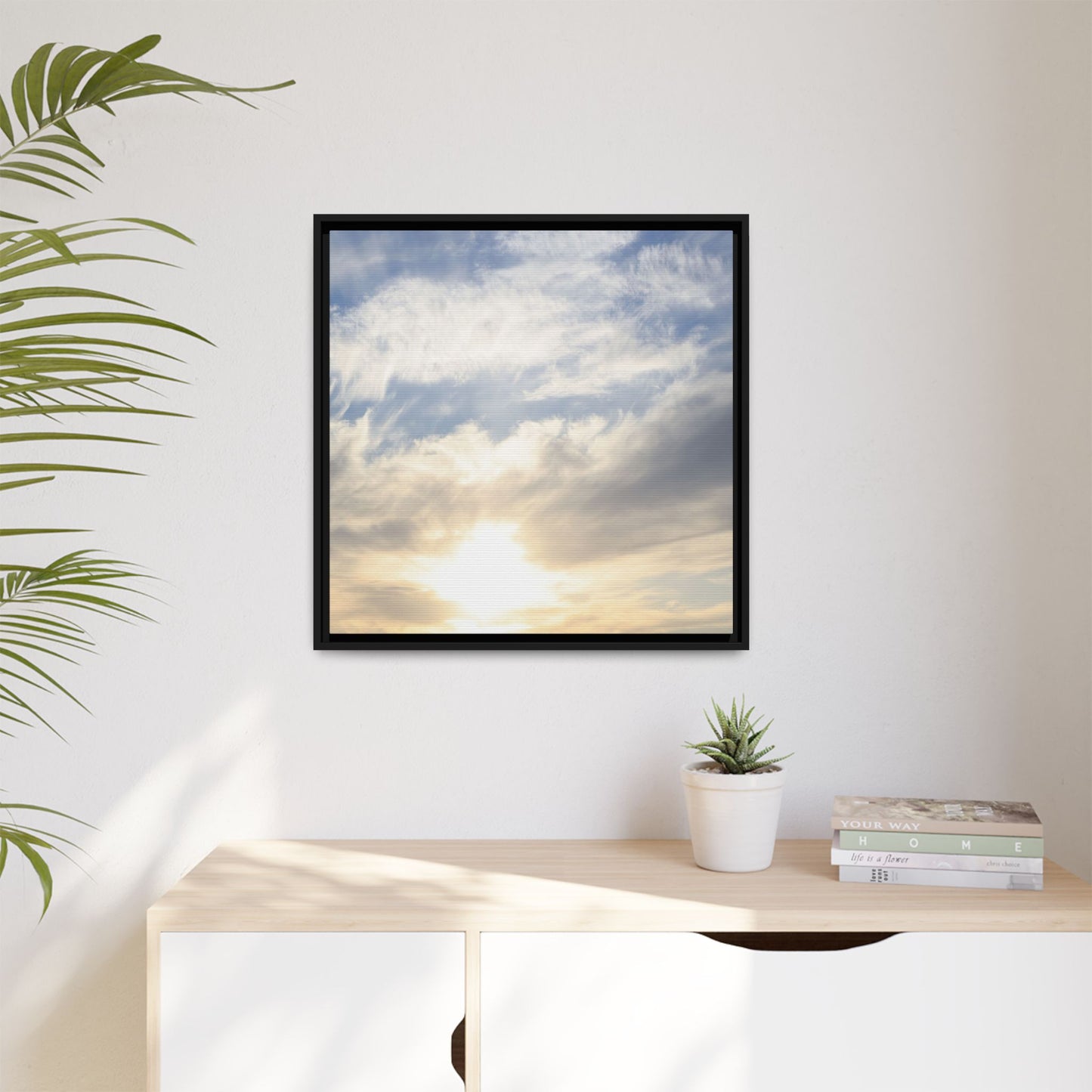 Sky's Ethereal Whisper - Unique Stretched Canvas Wall Art