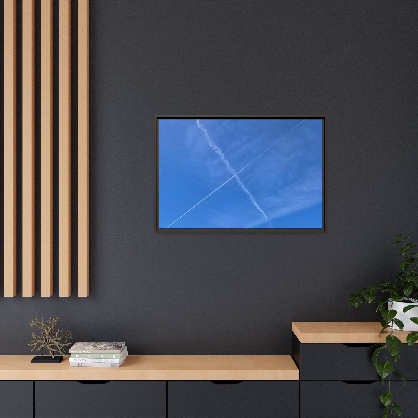 Sky Crossroads - Unique Stretched Canvas Wall Art