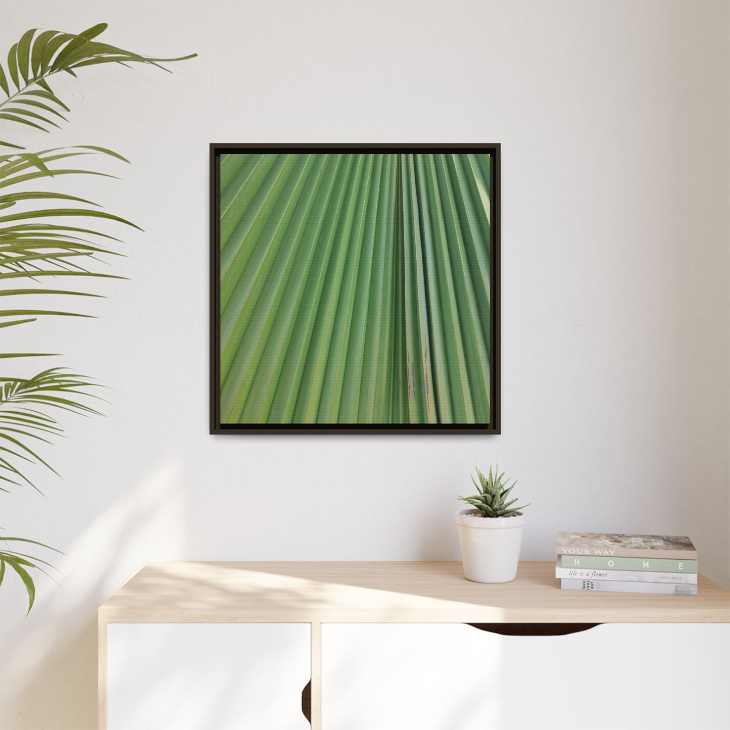 Emerald Rays - Unique Stretched Canvas Wall Art