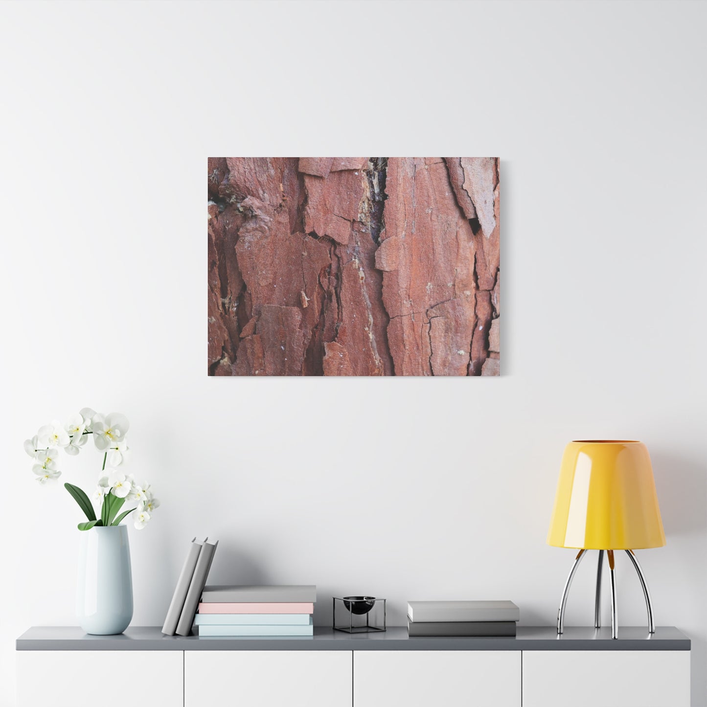 Crimson Fissures - Unique Frameless Canvas Wall Art