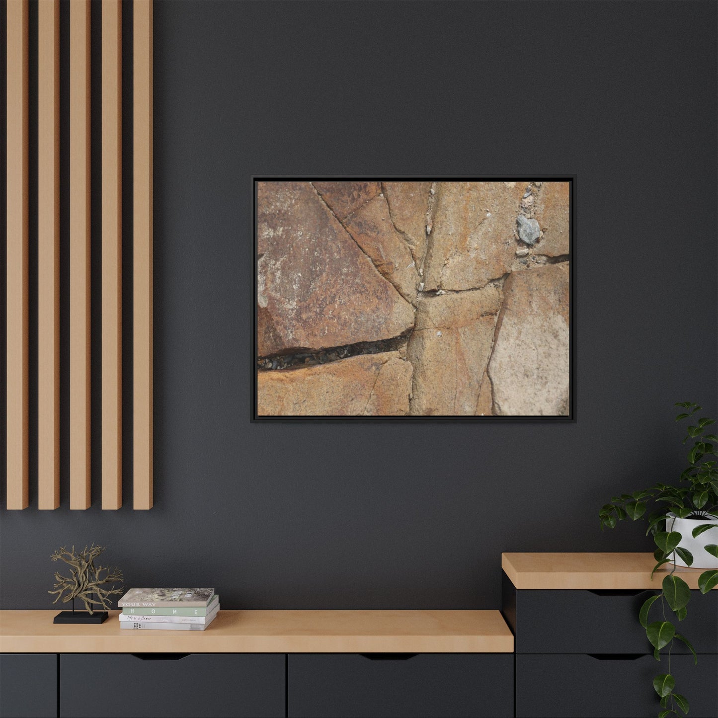 Rusty Crevices - Unique Stretched Canvas Wall Art